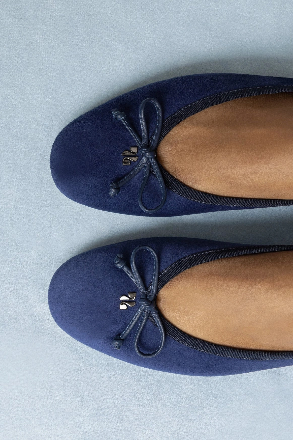 Pavlova Ballet Flat In Indigo Suede Patio Step Classic Style