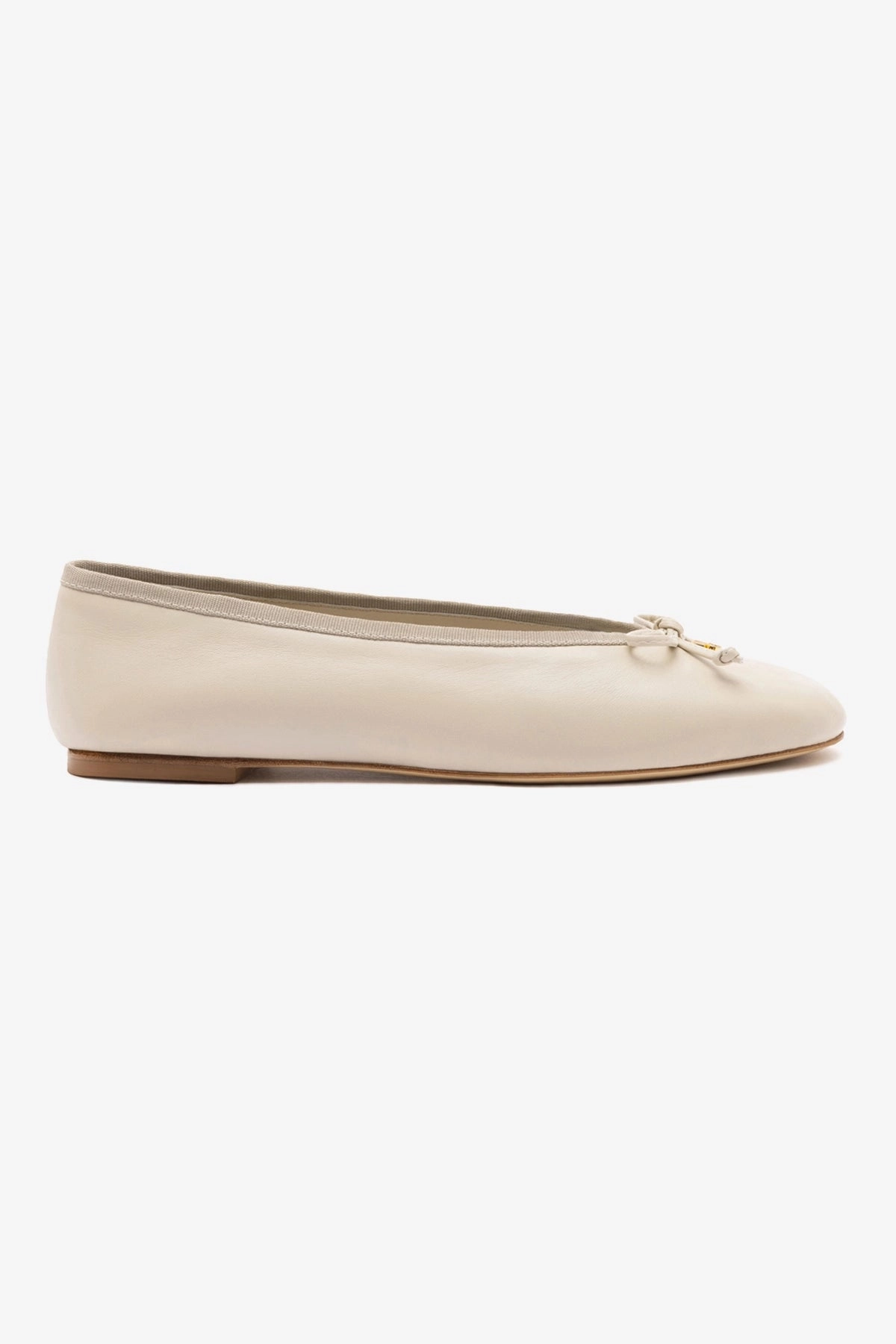 Pavlova Ballet Flat In Mushroom Grey Leather Wave Step