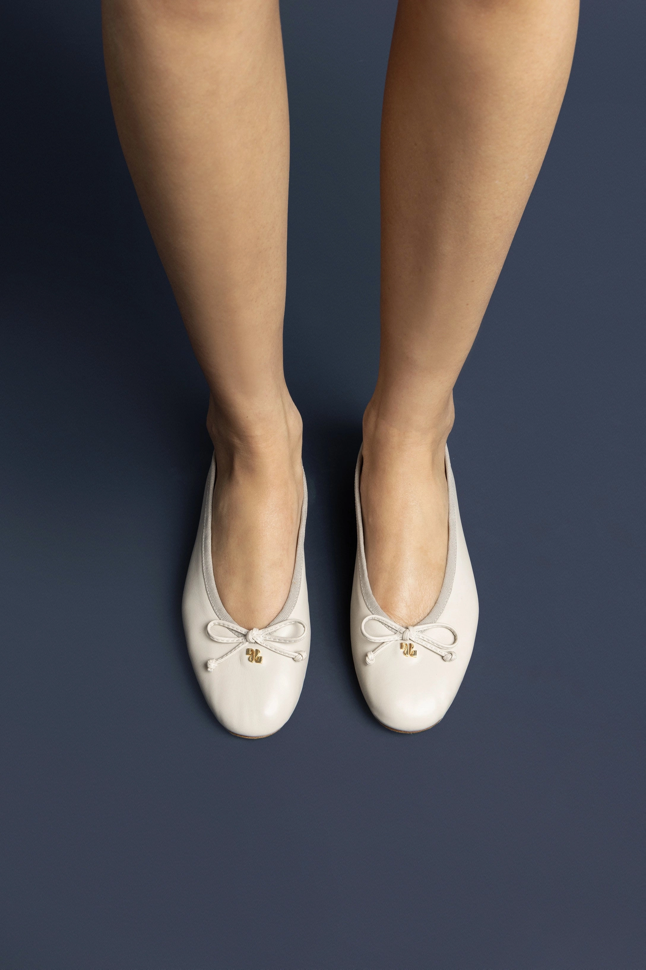 Outdoor Go Coral Hue Pavlova Ballet Flat In Mushroom Grey Leather