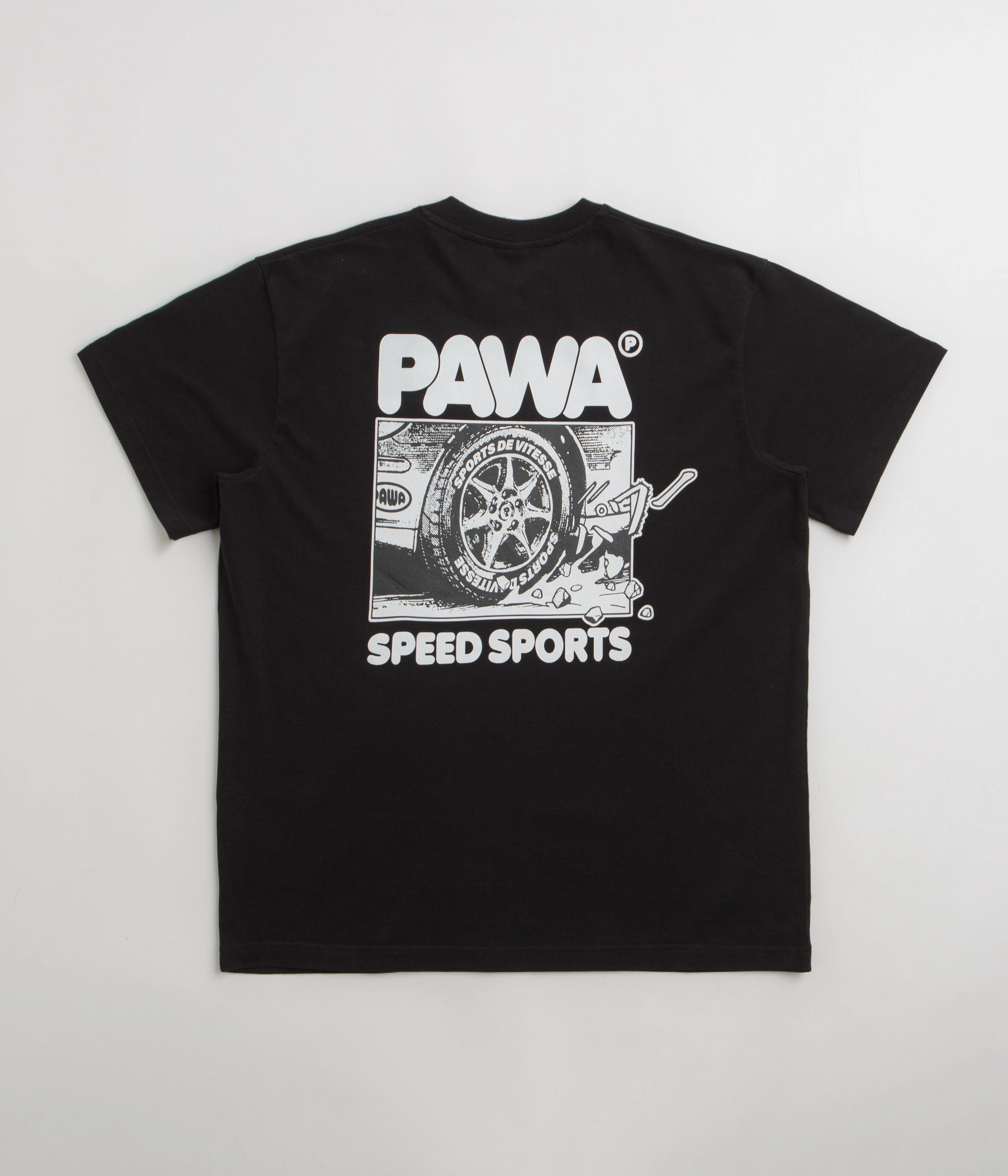 Pawa Speed Sports Burnout T-Shirt - Black Breathable Wearable