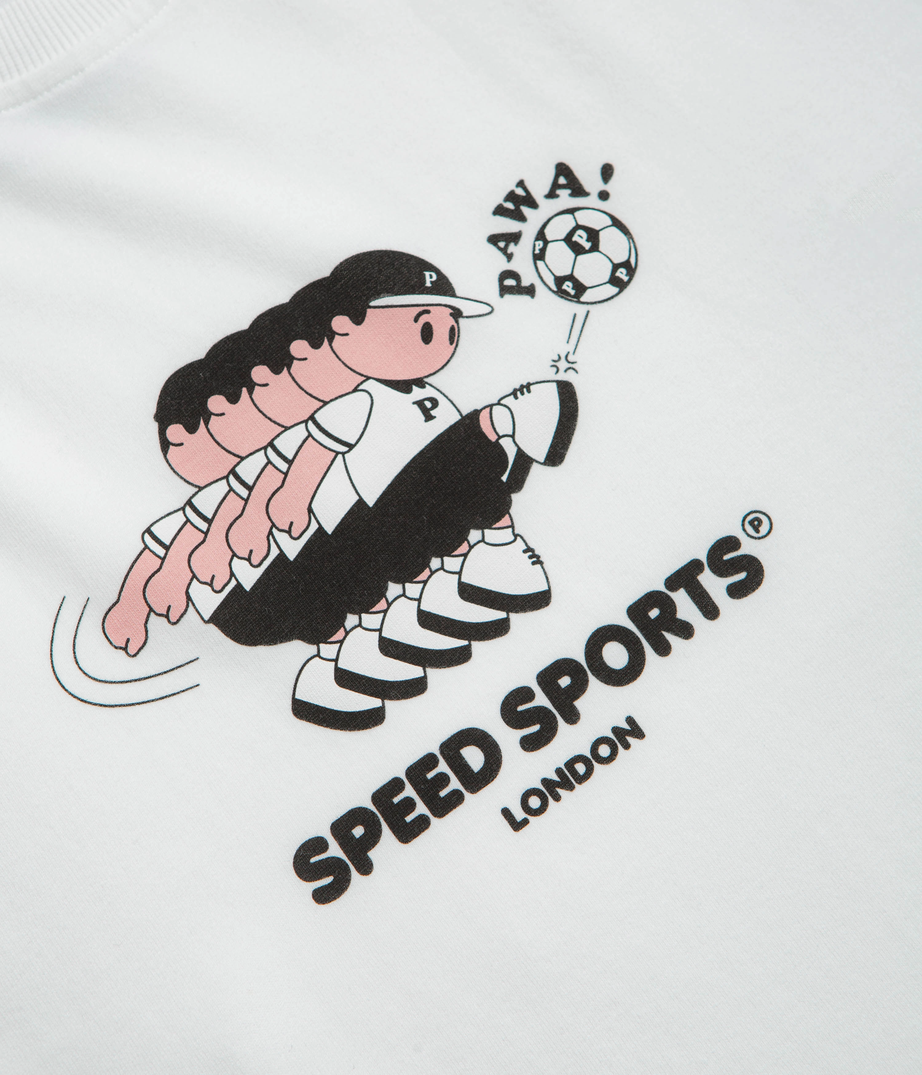 Pawa Speed Sports Footie Boy T-Shirt - White Indoor clothing Subtle Details