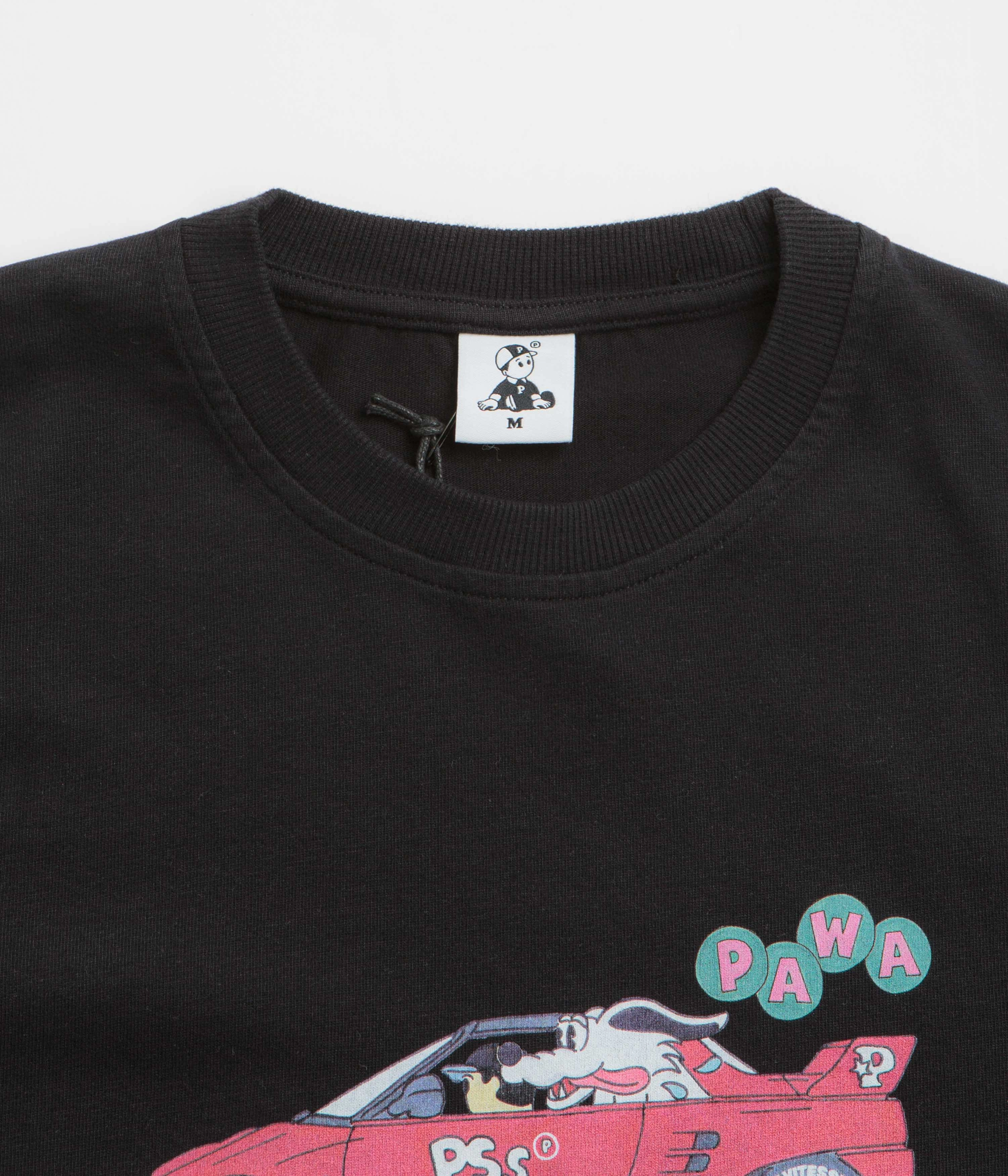 Eco Certified Textile Pawa Speed Sports Raceday T-Shirt - Black