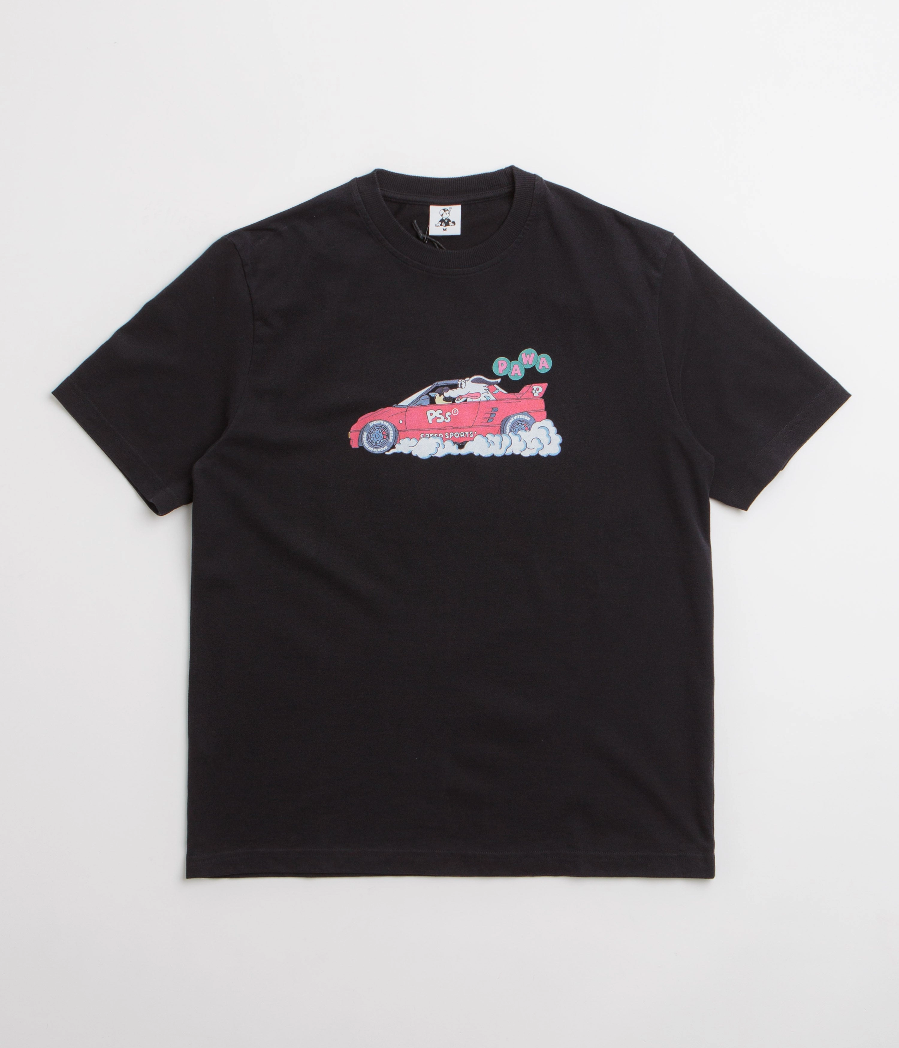 Pawa Speed Sports Raceday T-Shirt - Black Street Comfort Hygroscopic Fiber