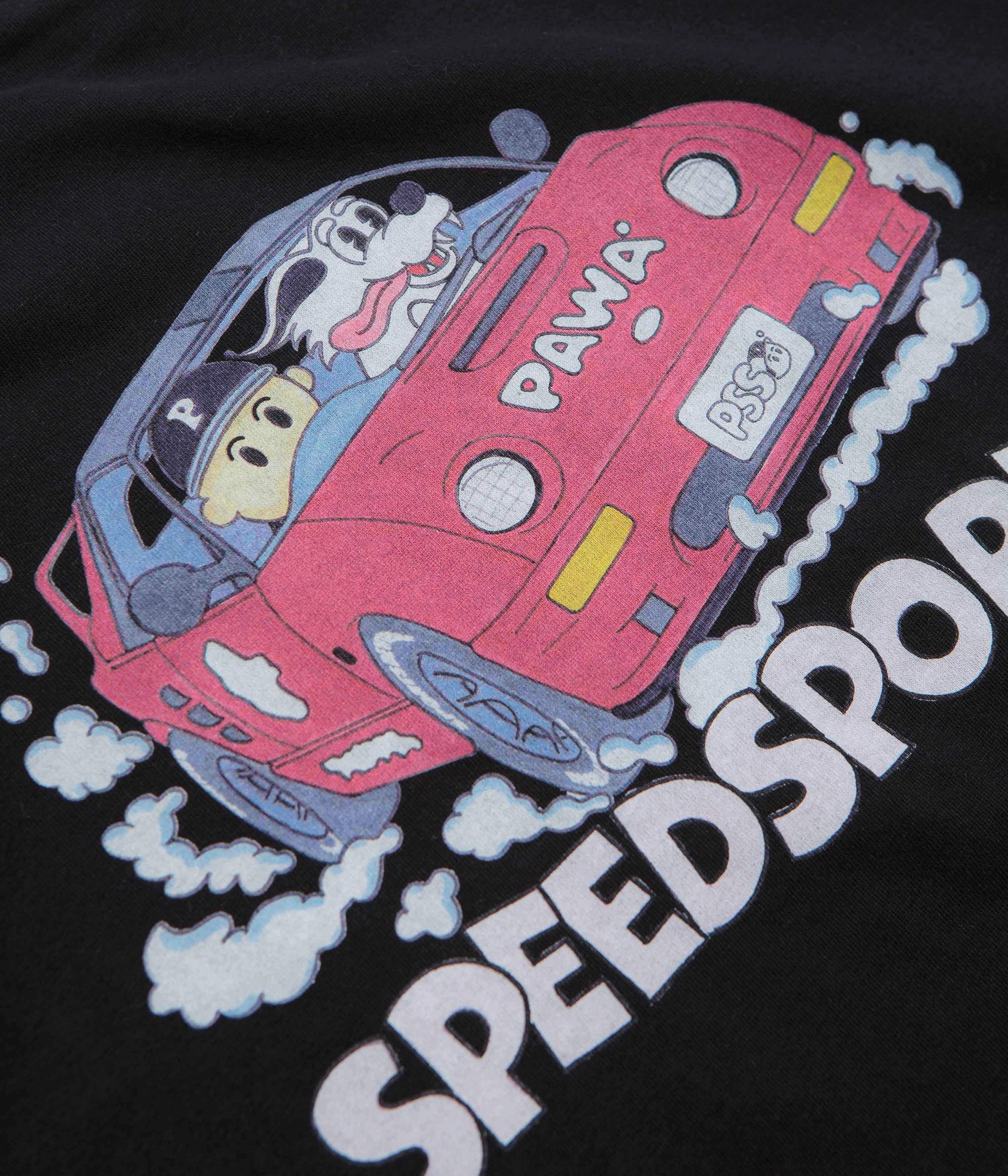 Sporty Fashion Pawa Speed Sports Raceday T-Shirt - Black