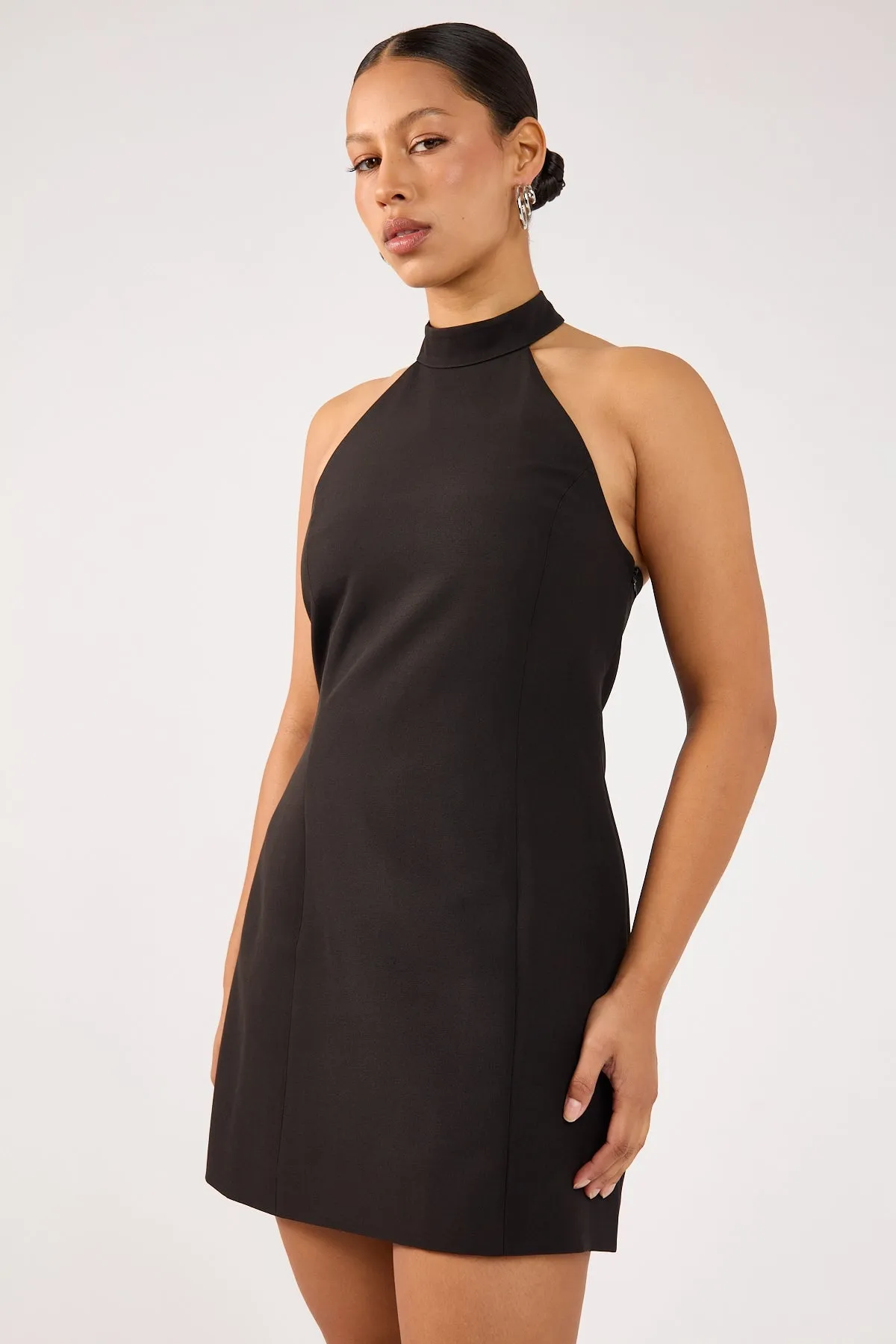 Perfect Stranger Beck Halter Dress Black Fresh Aesthetic Edgy-Look
