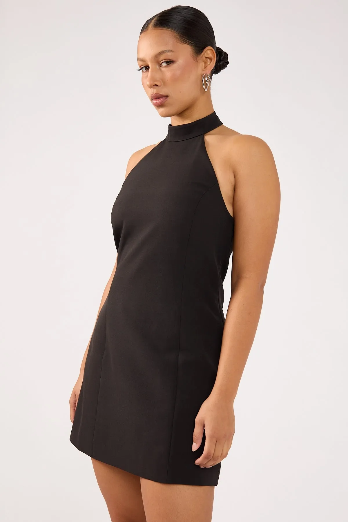 slim fit Perfect Stranger Beck Halter Dress Black
