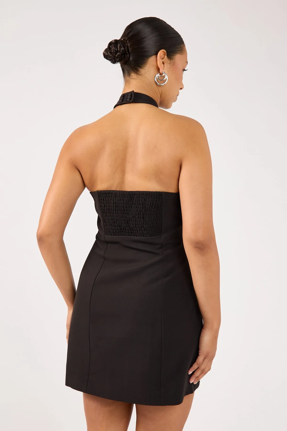 Perfect Stranger Beck Halter Dress Black Easy Layering Piece