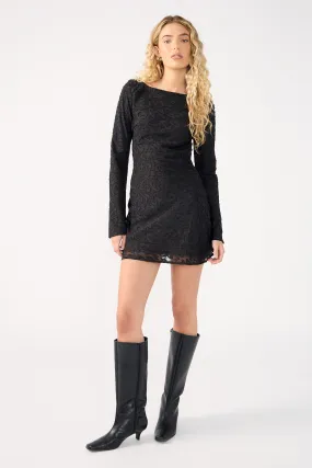 Perfect Stranger Bellina Long Sleeve Mini Dress Black Bow Soft