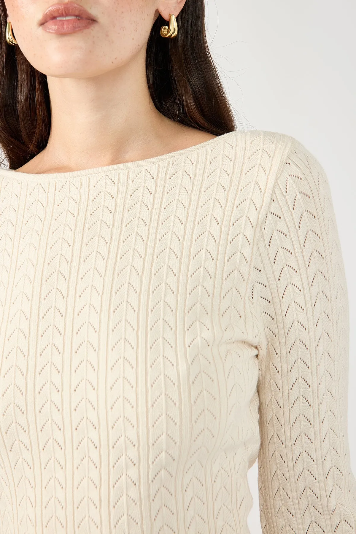 Lightweight-Structure Perfect Stranger Bellsy Long Sleeve Mini Dress - White