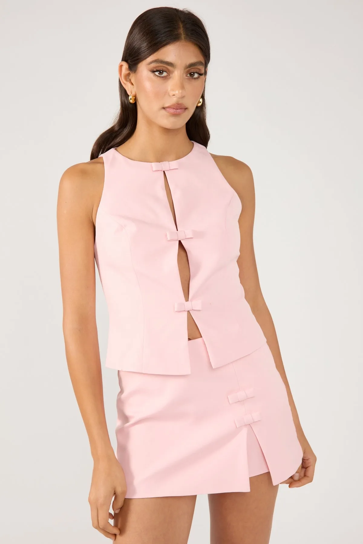 Perfect Stranger Bowette Vest Top Light Pink popular in rural areas