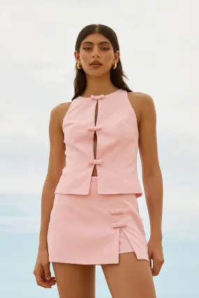 Perfect Stranger Bowette Vest Top Light Pink enjoyment
