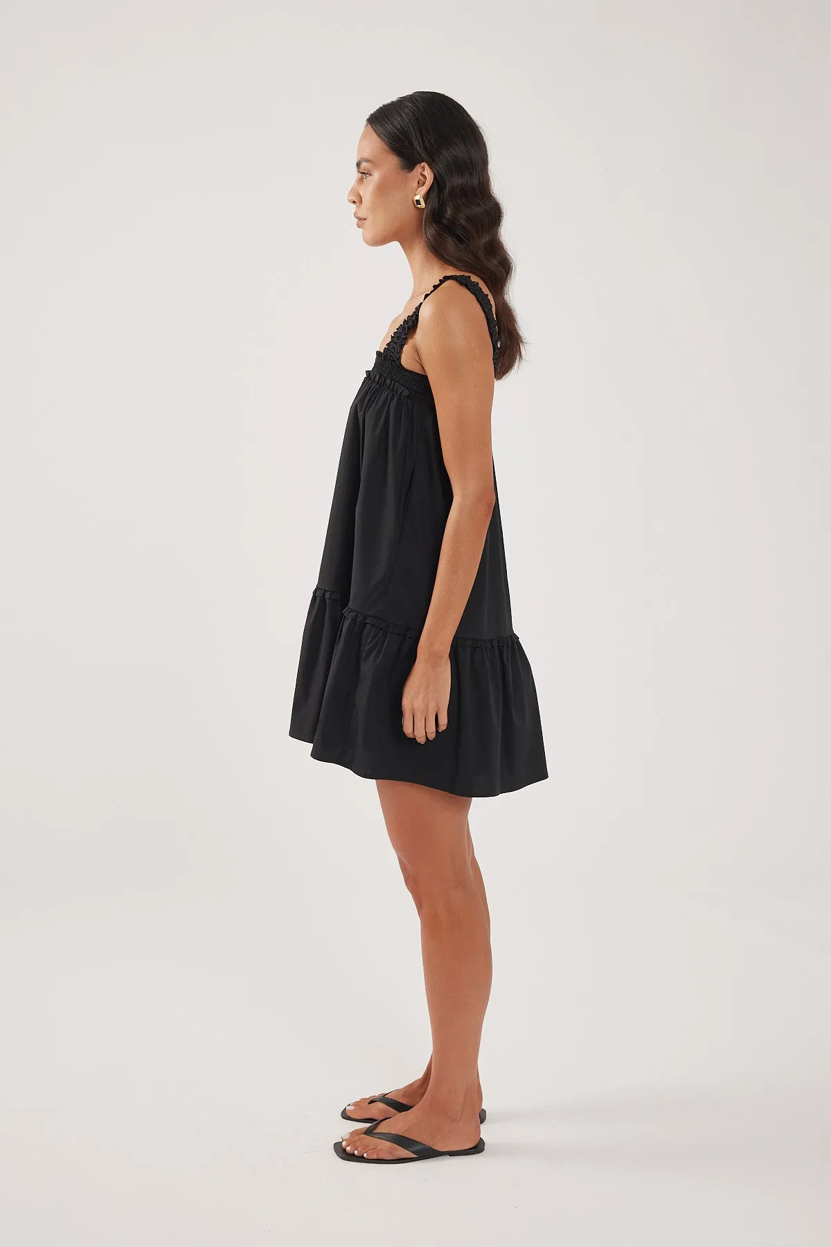 Rhinestone-Detail Joyful Look Perfect Stranger Cory Mini Dress Black