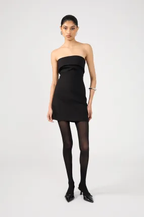Perfect Stranger Luca Fold Down Strapless Mini Dress Black Heritage-Brand Maximalist-Trend