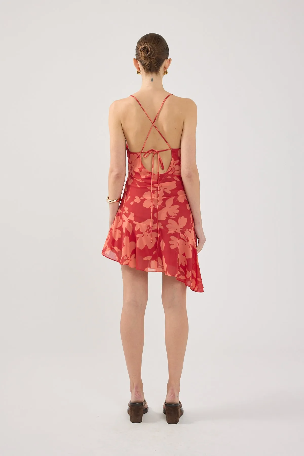 Perfect Comfort Wear Perfect Stranger Zinna Mini Dress Red Print