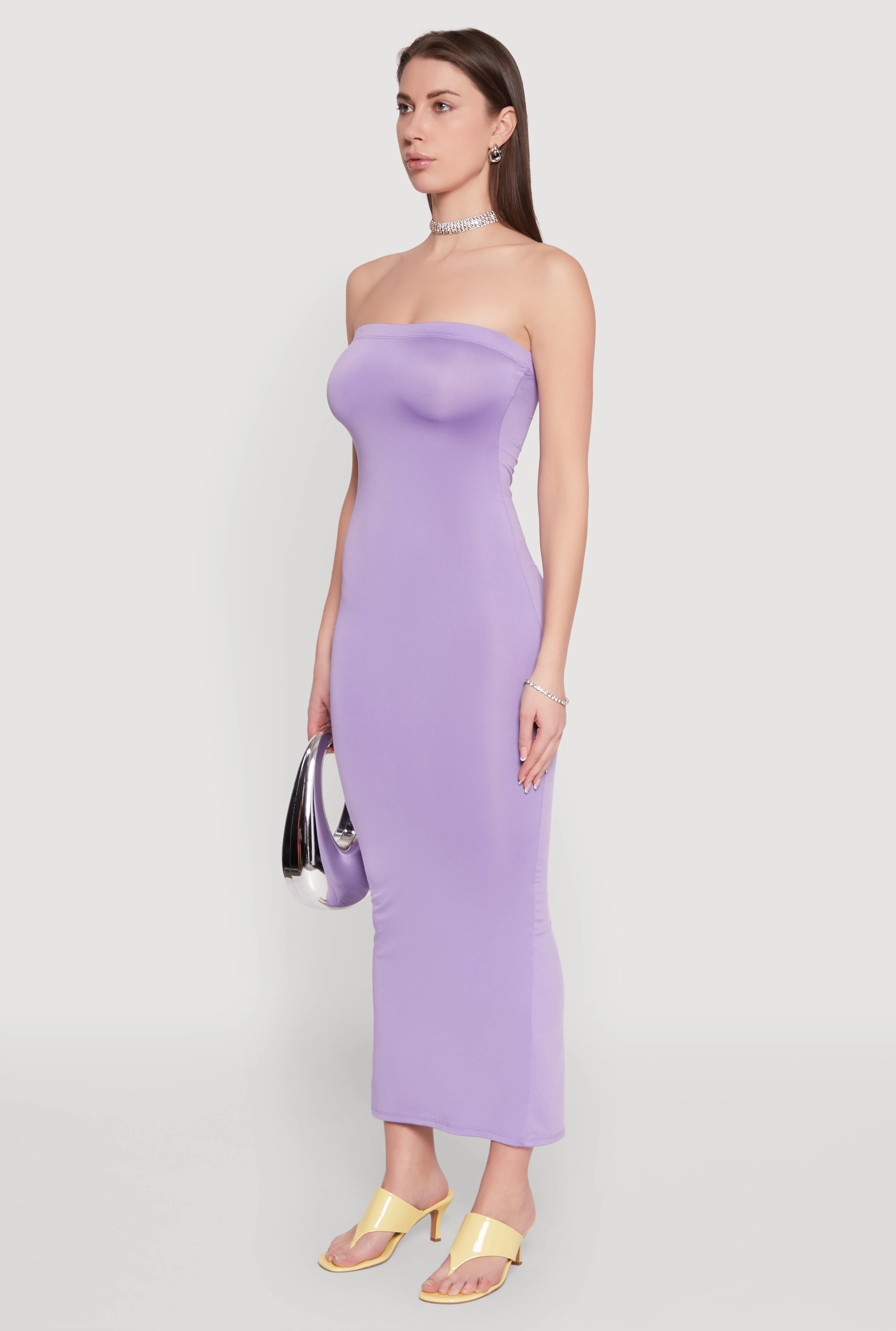 Slit Back Maxi Tube Dress boho vibe