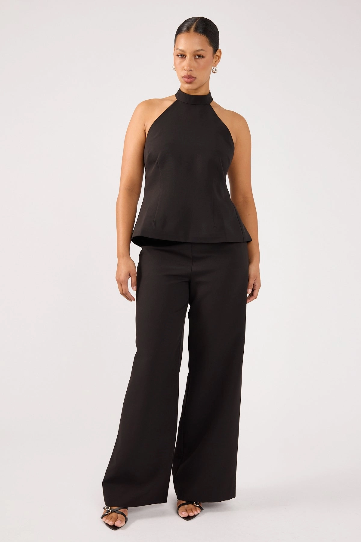 Perfect Stranger Beck Buckle Mid Rise Tailored Pant Black HighWaistSupport Flex Foam Inserts
