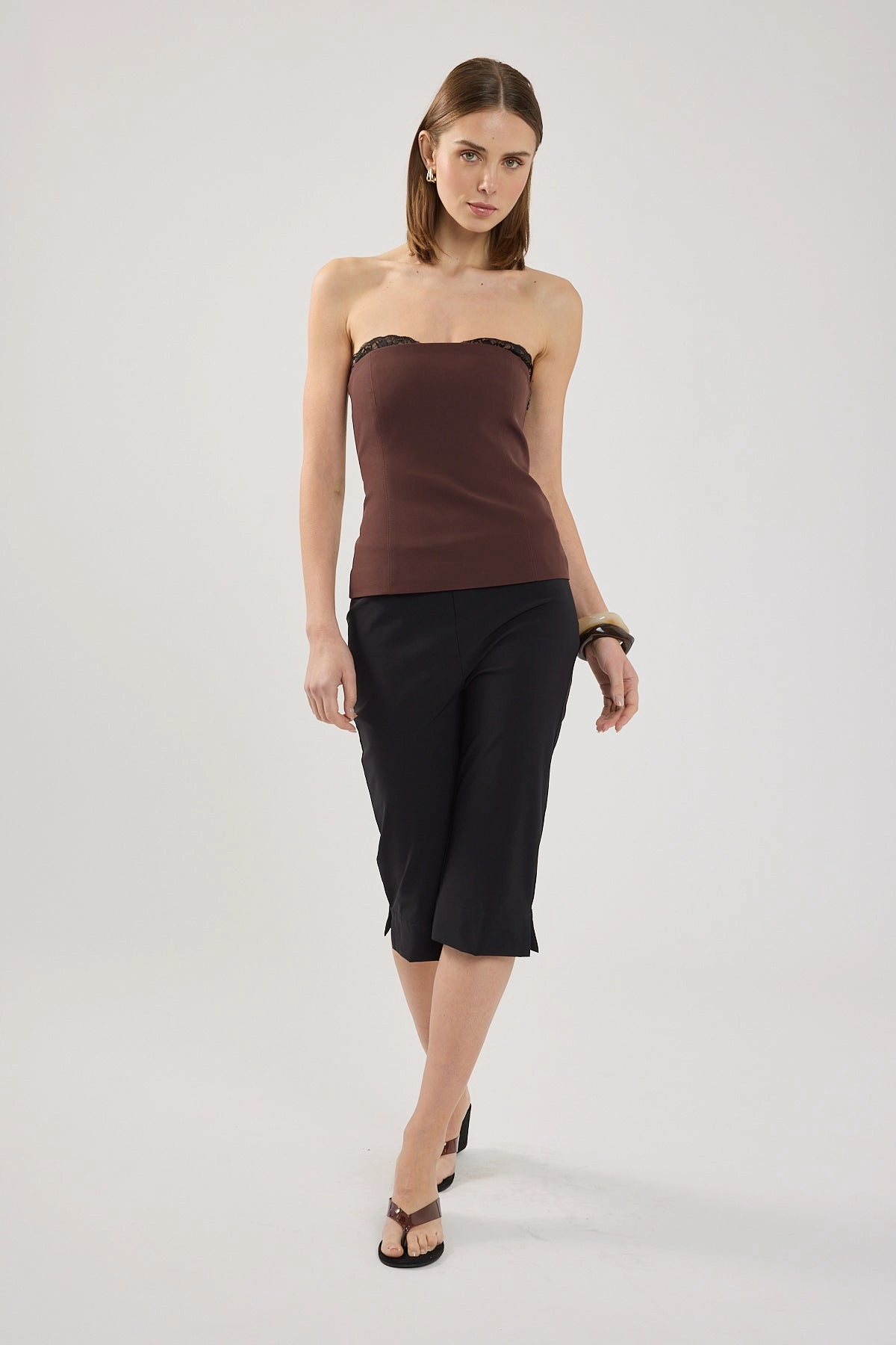 HypoallergenicFabric Modern Comfort Perfect Stranger Josie Mid Rise Capri Pant Black