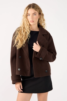 Perfect Stranger Lenny Double Breasted Jacket Brown Stretch Comfort Fit