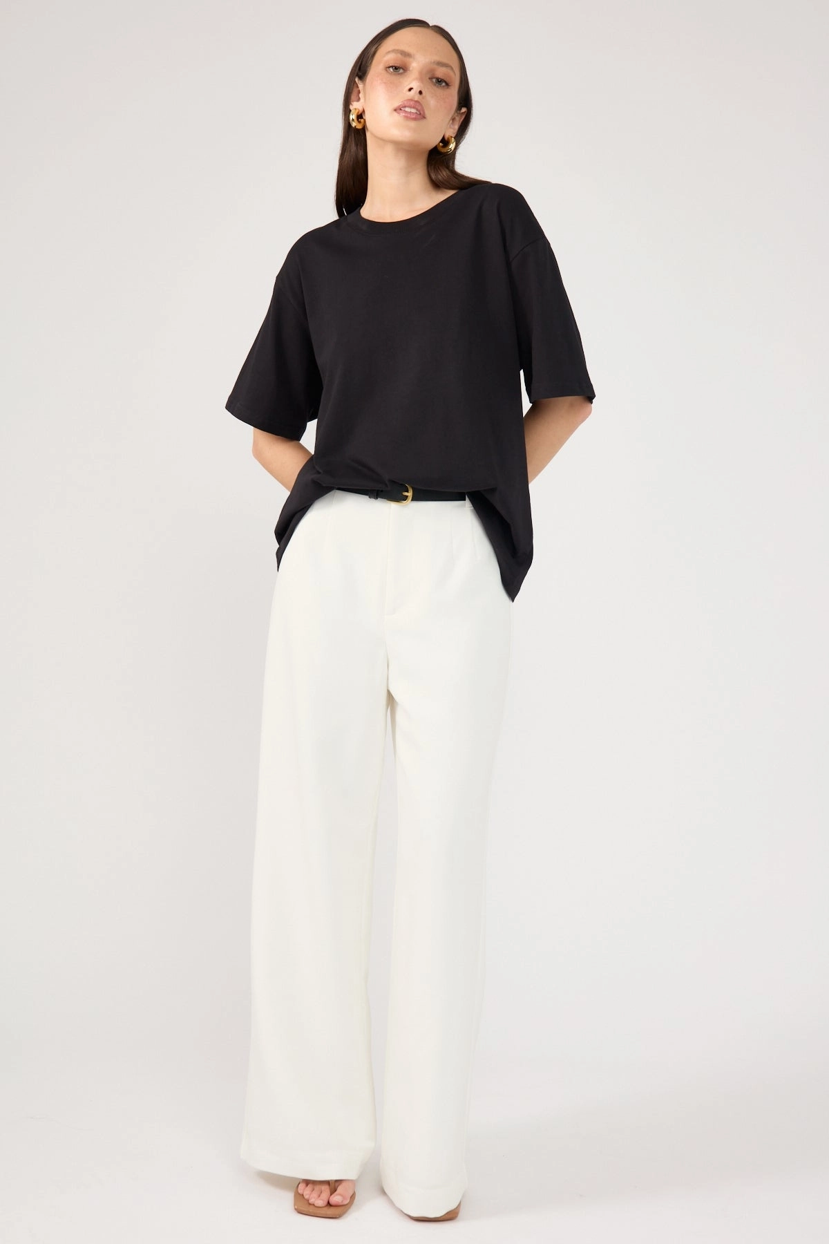 Fashion Staple Day Comfort Perfect Stranger Linear Luca High Waist Pant White