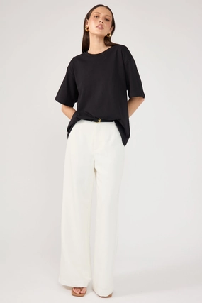 Fashion Staple Day Comfort Perfect Stranger Linear Luca High Waist Pant White
