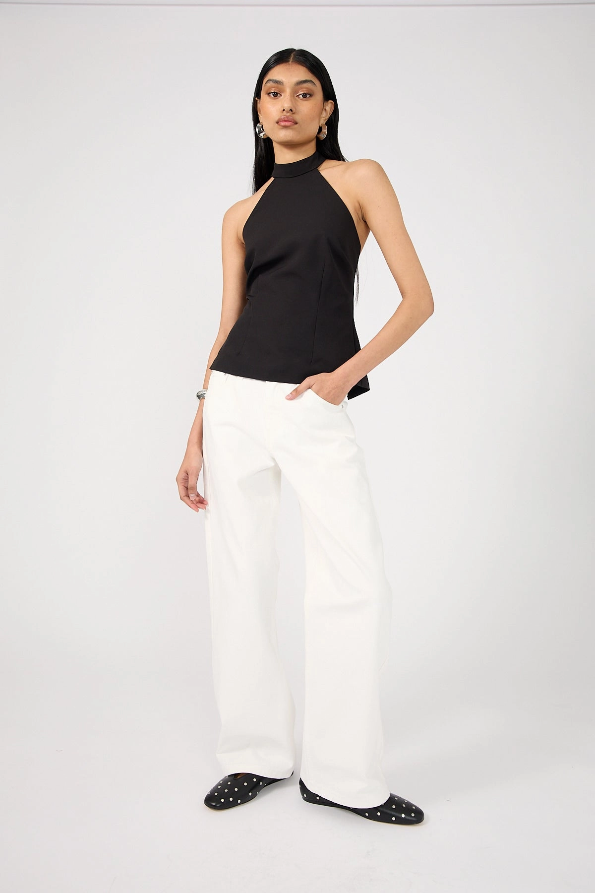 Perfect Stranger Low Rise Baggy Jean Clean White Denim Night Out Everyday Holiday Vibes Formal City Walk Party Look
