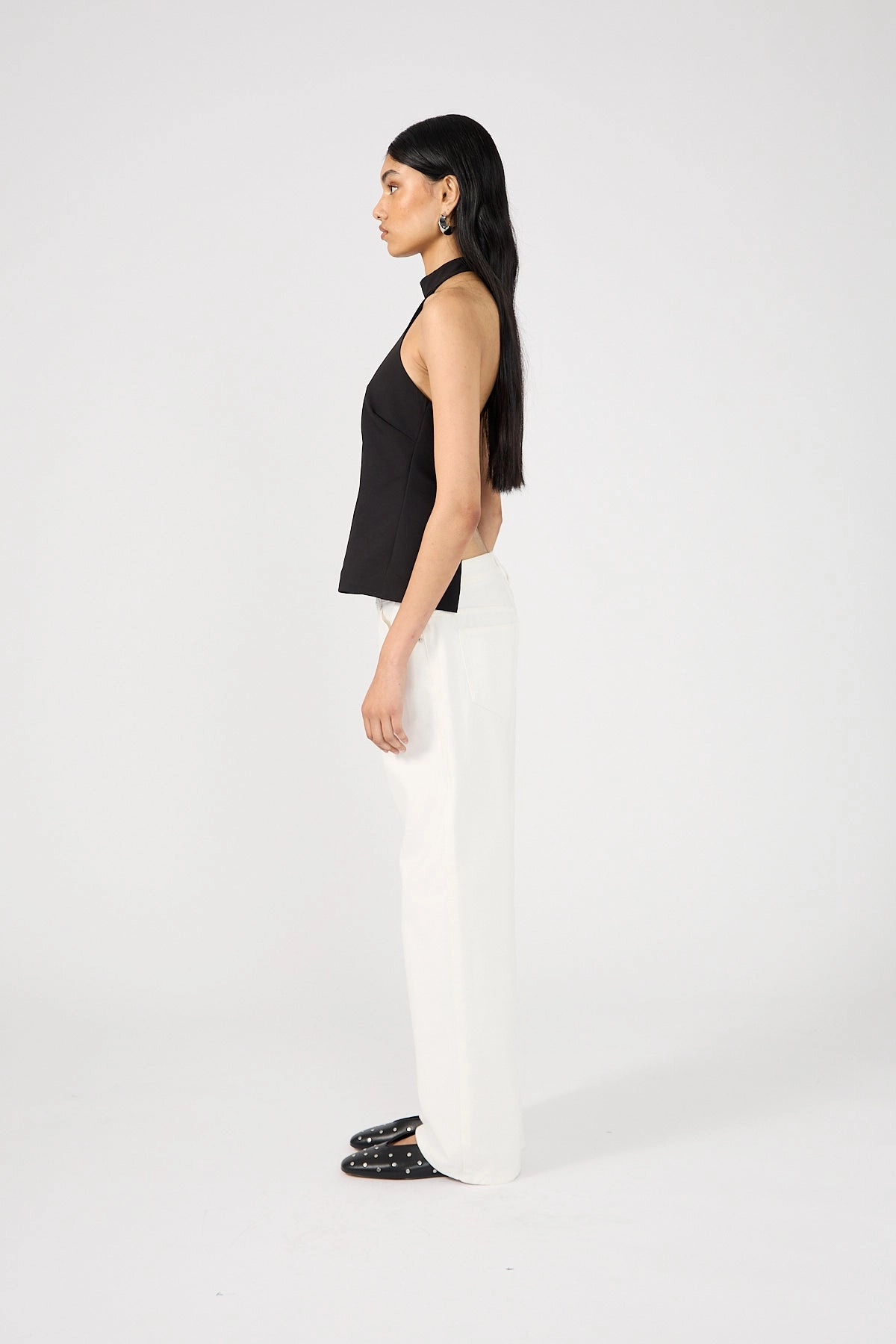 Perfect Stranger Low Rise Baggy Jean Clean White Denim abrasion resistant coating Morning Stroll Stretch