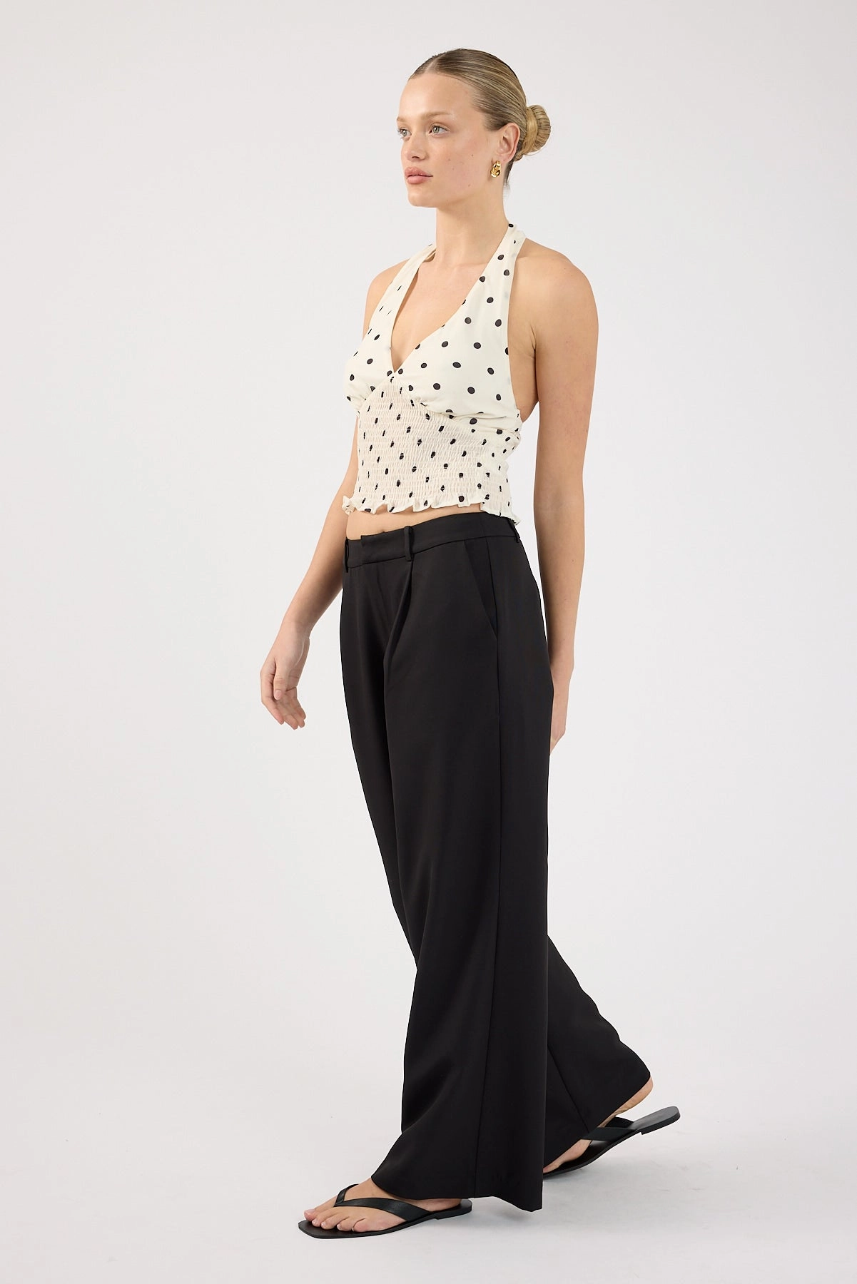 Perfect Stranger Lupa Mid Rise Pleated Tailored Pant Black Perfectly Fit Daily Style