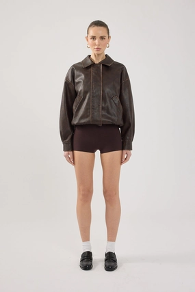 Perfect Stranger Marco Mini Knit  Short Brown Nylon shorts