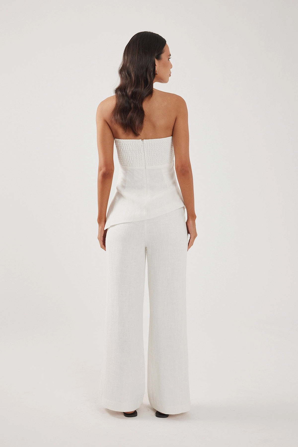 Perfect Stranger Marlo Mid Rise Menorca Pant White Airy Feel