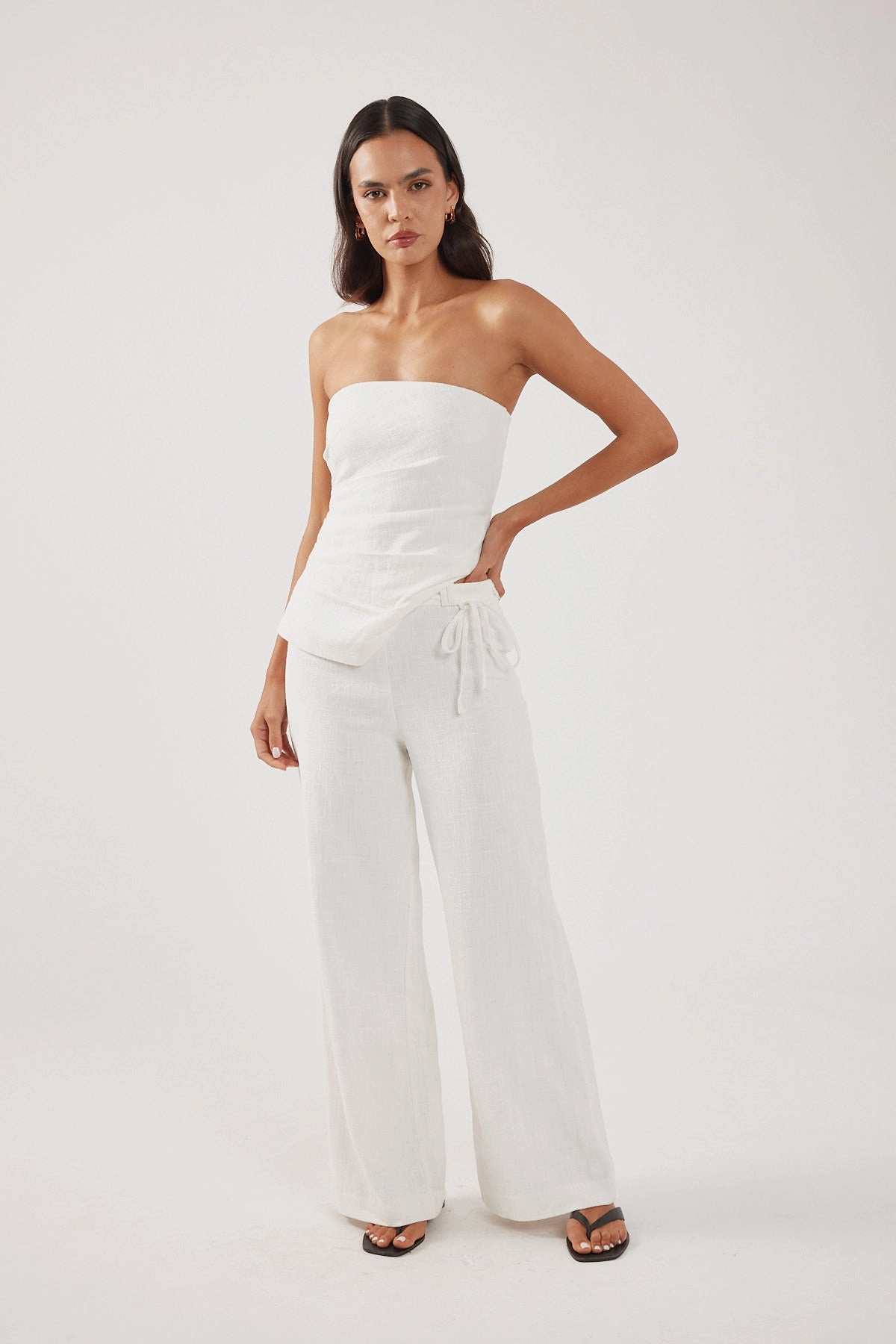 Layer Comfort Perfect Stranger Marlo Mid Rise Menorca Pant White