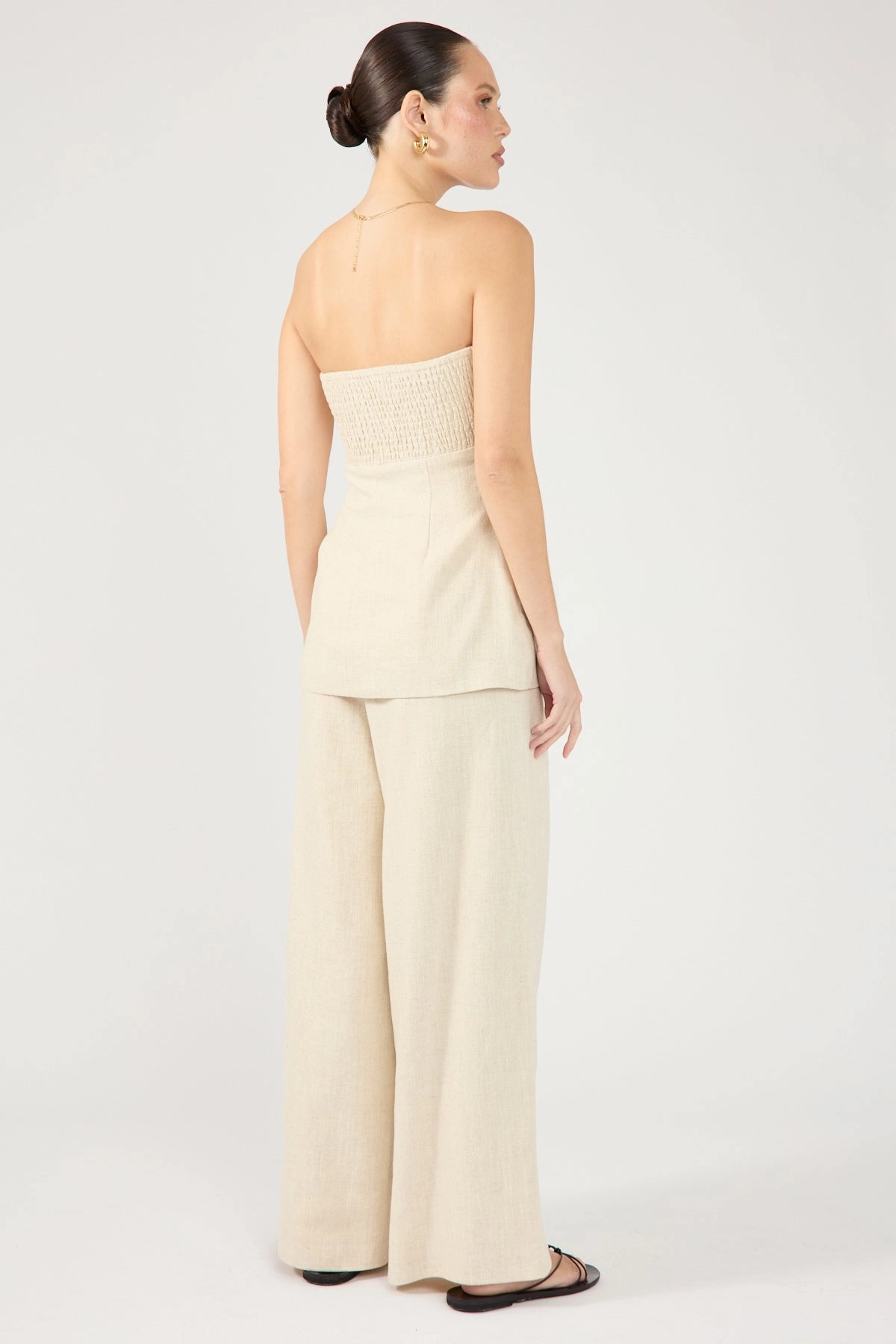 Durable Wear Perfect Stranger MENORCA LINEN SPECKLE PANT Oatmeal