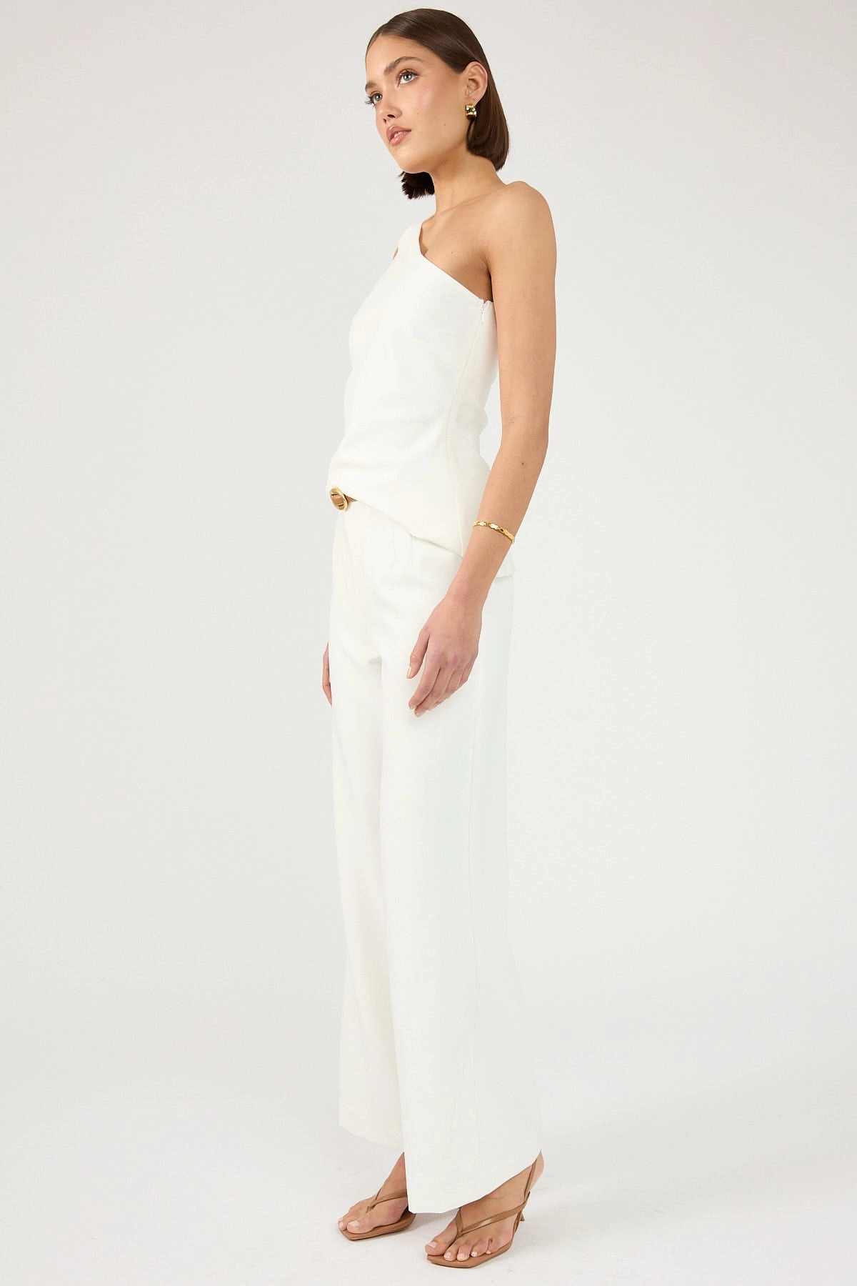 Weekend Ready Perfect Stranger Raye High Waist Tailored Pant White