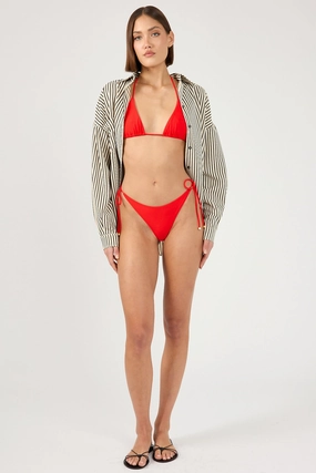 Perfect Stranger Red Roulette Bikini Bottom Red Adjustable Straps Bacterial Growth Prevention