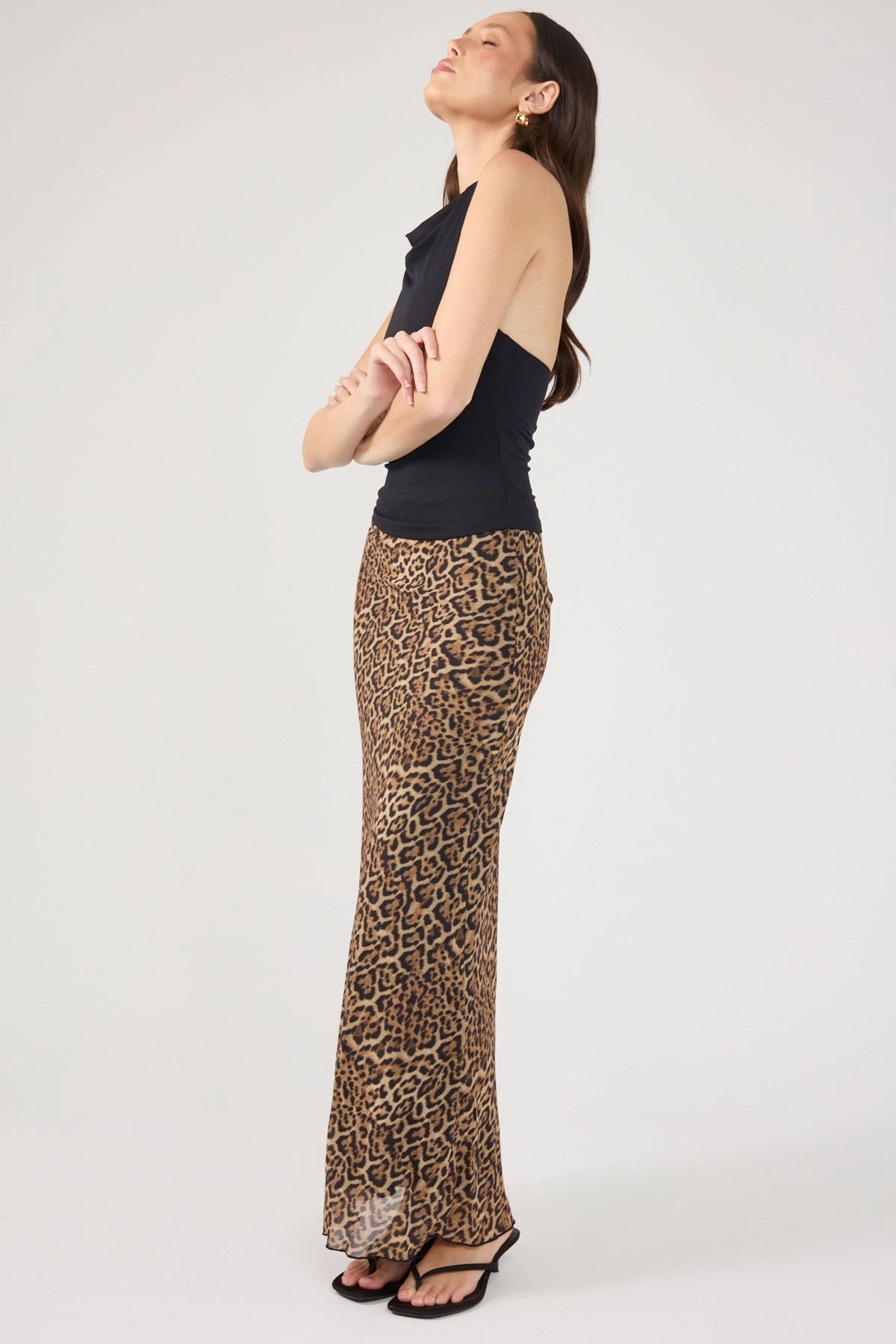 Perfect Stranger Serengeti Leopard Maxi Skirt Leopard Bold Edge
