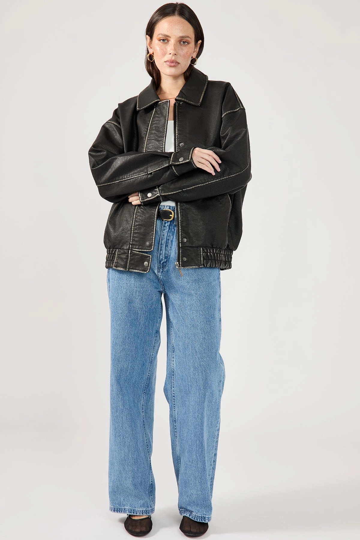 Quick Release Buckle Mechanism Perfect Stranger Washed Maxx PU Bomber Black