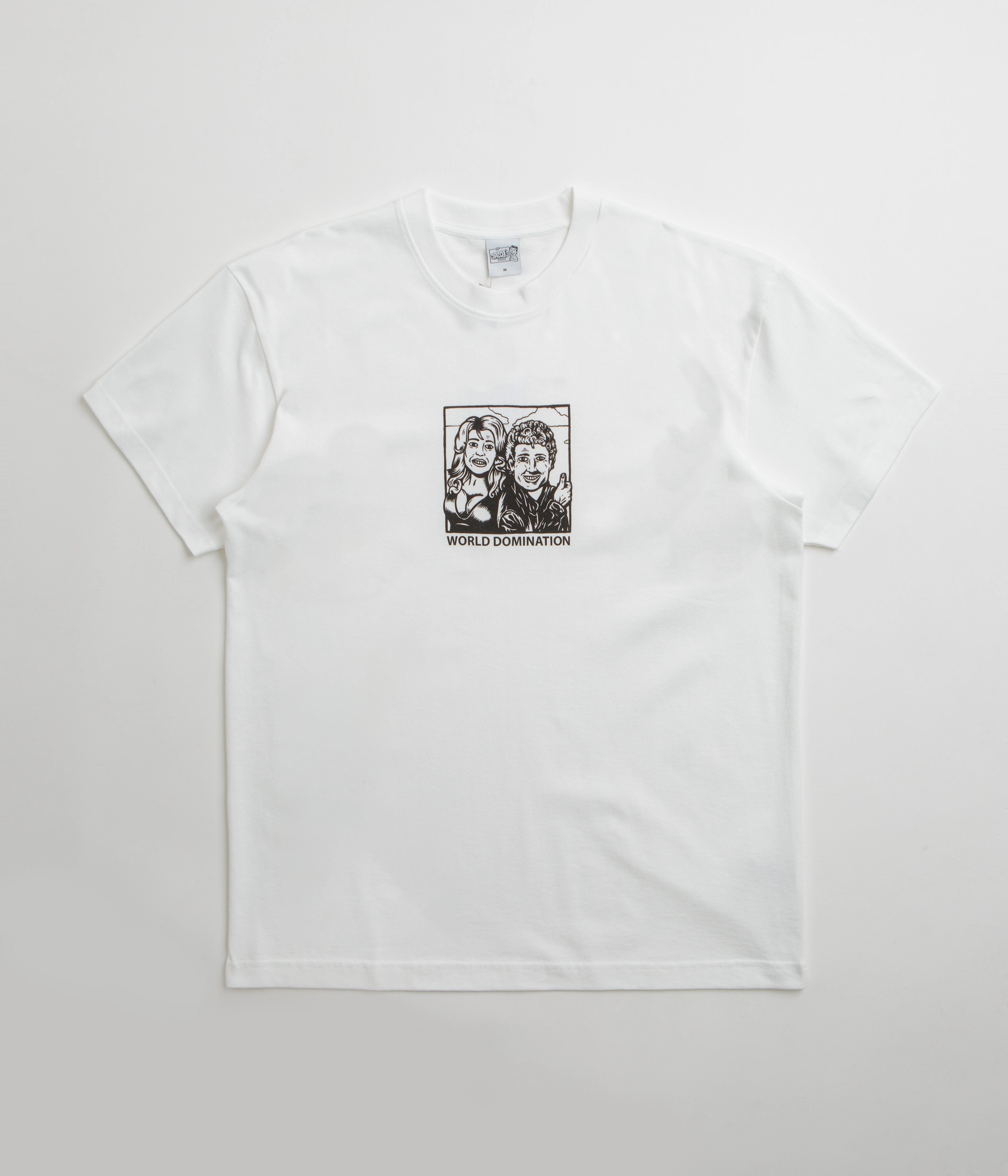 Polar World Domination T-Shirt - White / Black / White Seam Free Back