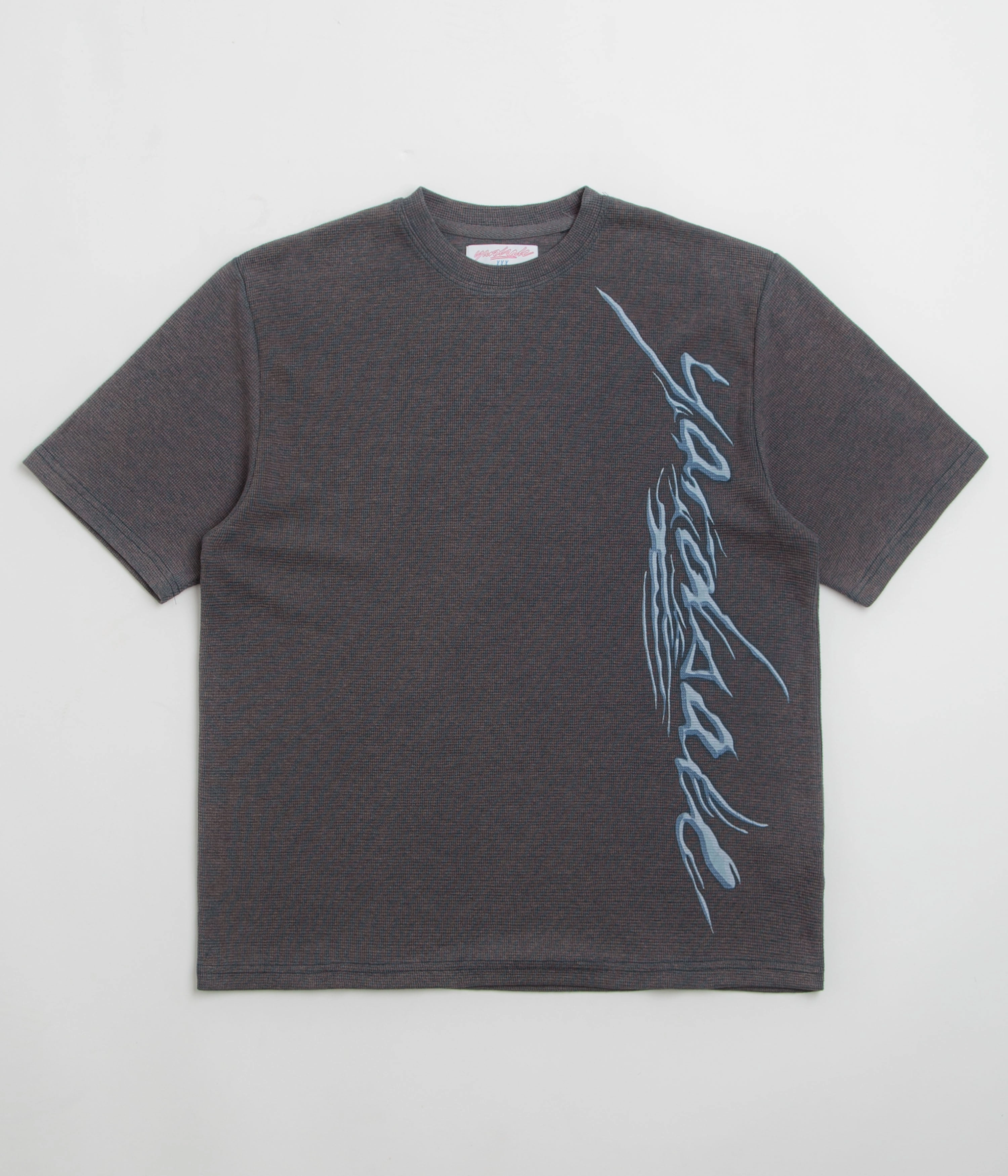 Moisture Management Fabric Trendy popularity Yardsale Highlights T-Shirt - Grey / Blue
