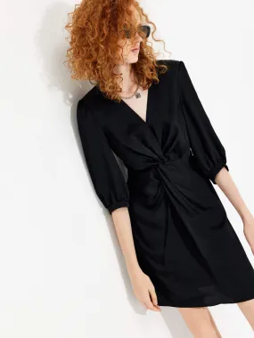 Twisted Front Mini Dress Ready Anytime Relaxed fit wear