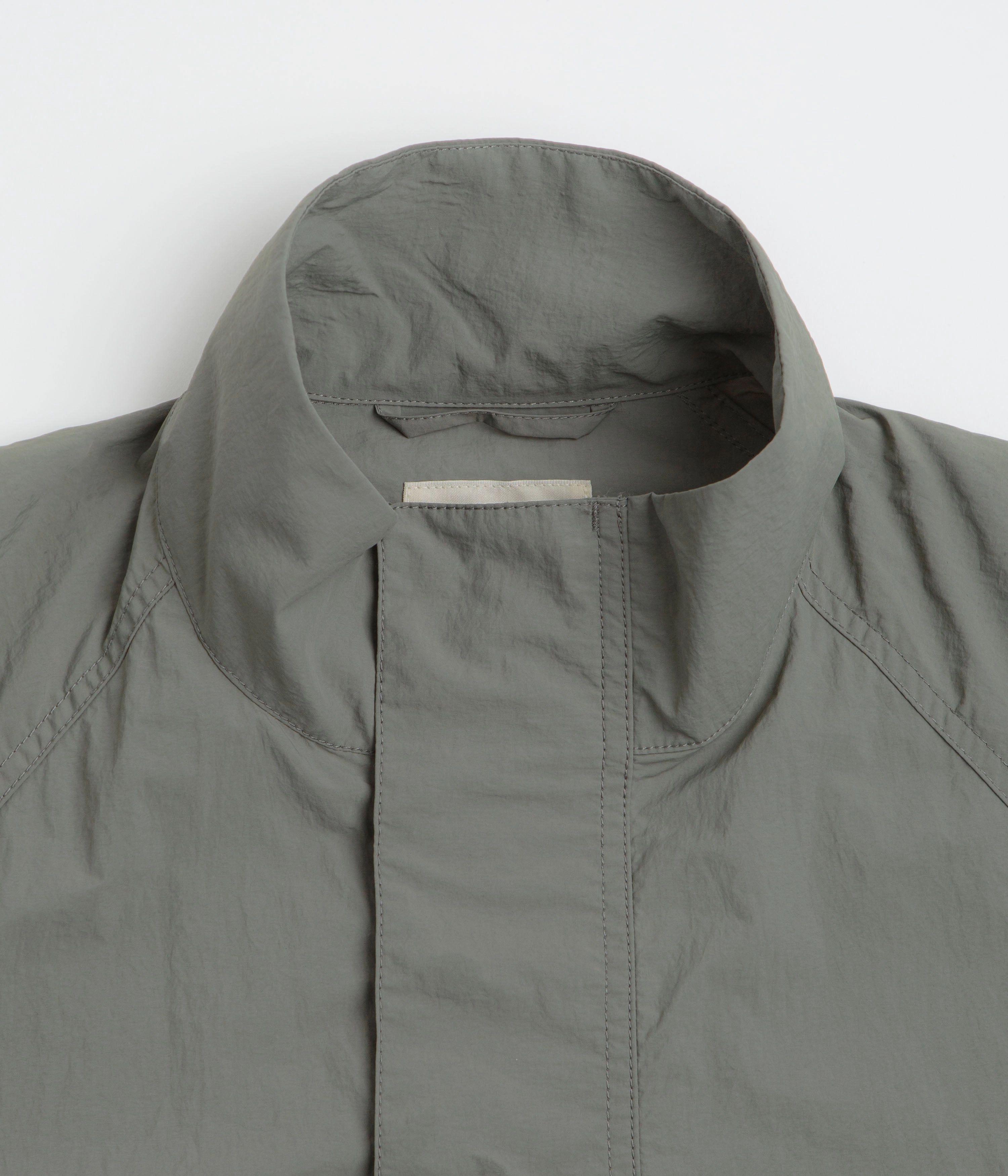 Warm Essentials Flatlock Seam Construction Snow Peak Nylon Tussah Anorak - Light Olive