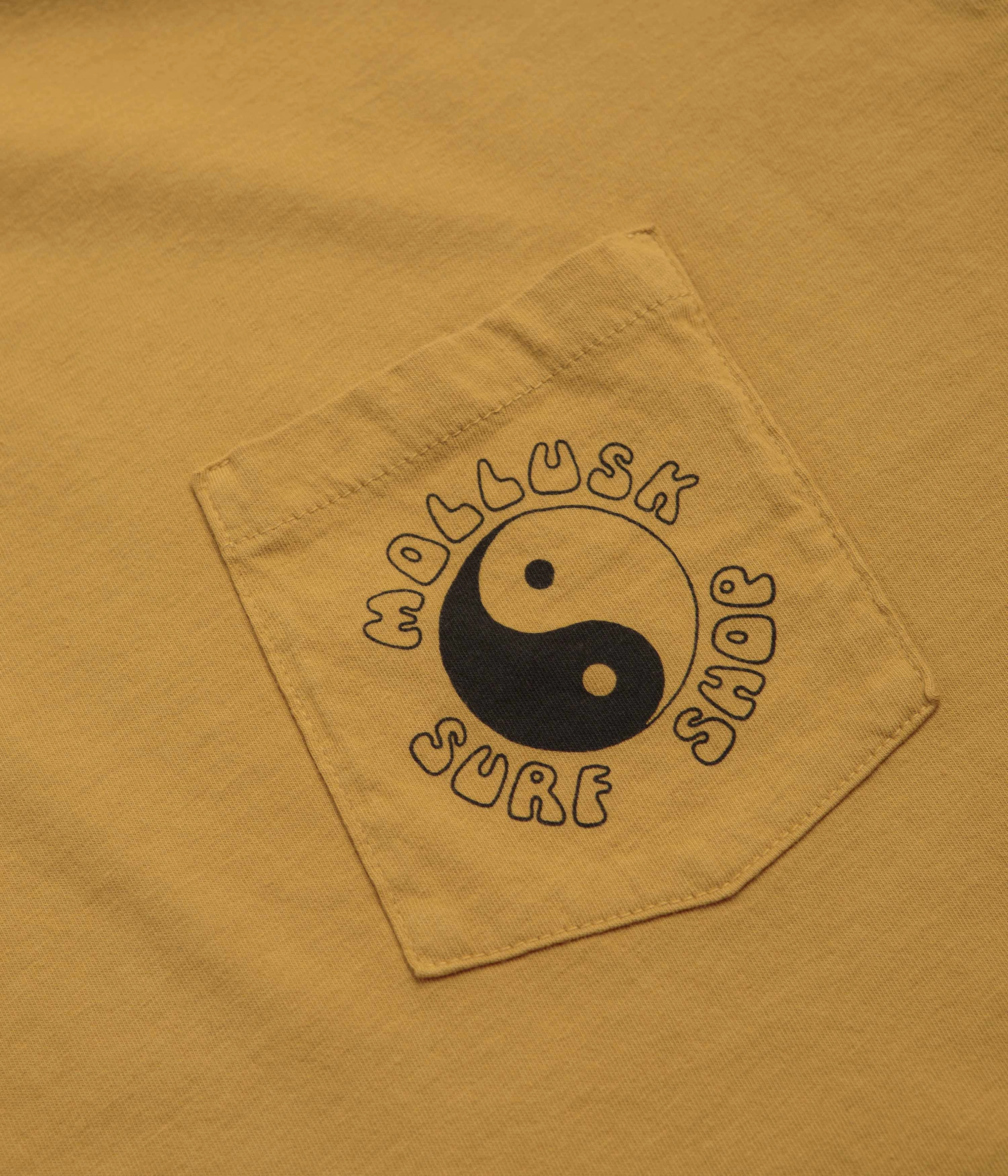 Mollusk Supreme Ultimate T-Shirt - Mustard Effortless Daywear Cross Grain Knit