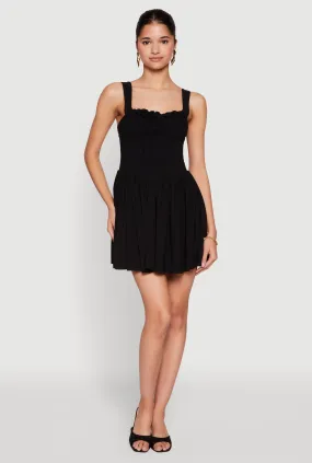 Luxe Look All-season Pleated Corset Mini Dress
