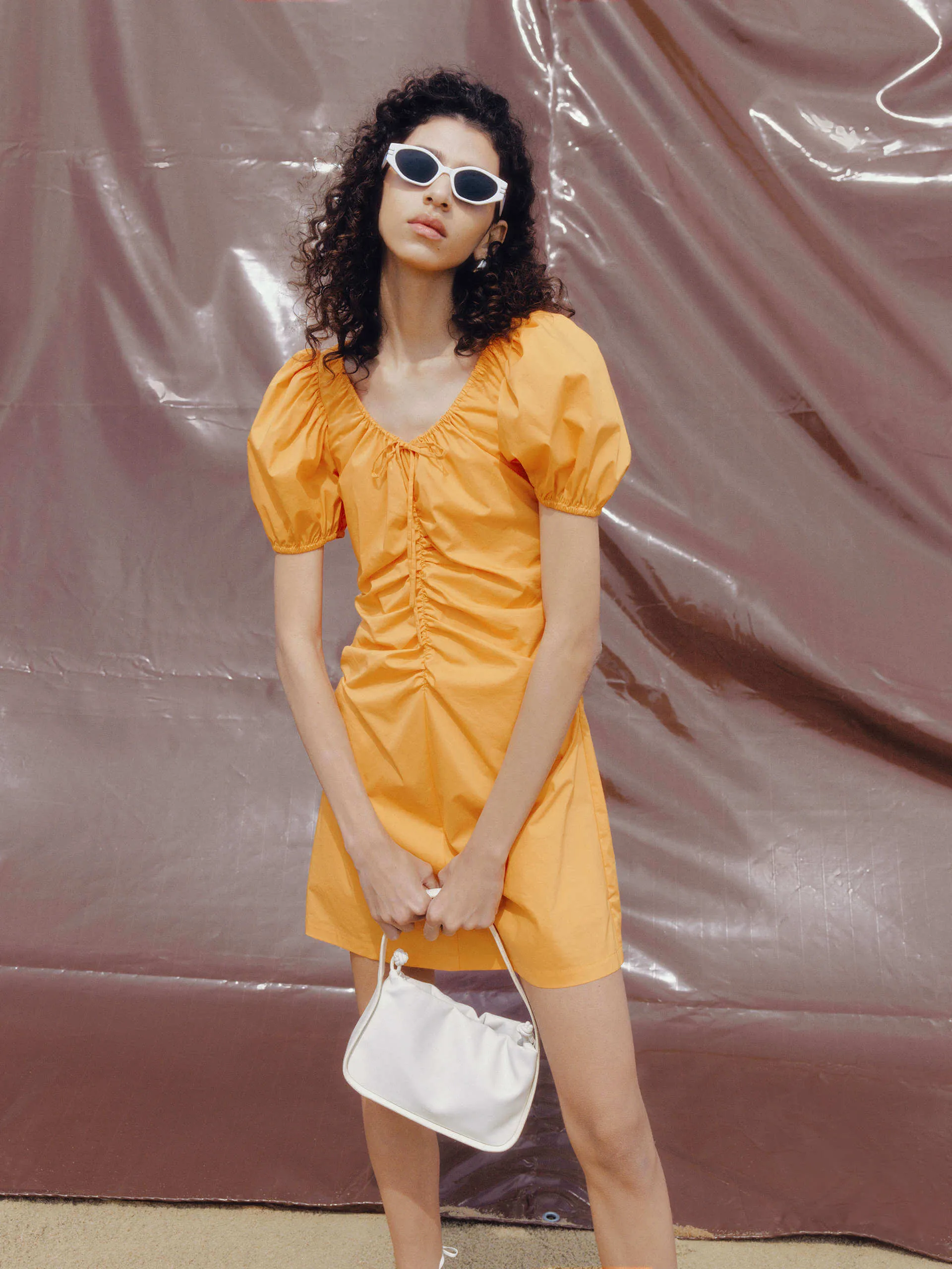 Date Nightwear Pleated Detail Waist Dress