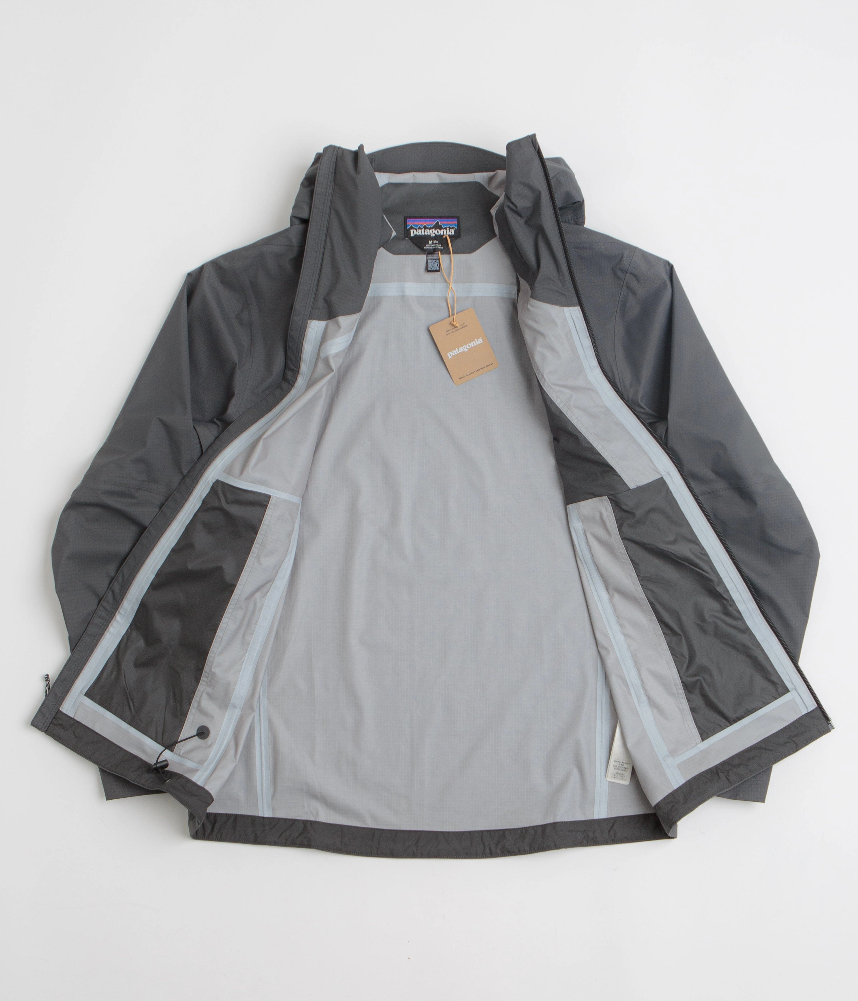 Patagonia Granite Crest Rain Jacket - Forge Grey / Black Matte Surface Texture Everyday apparel