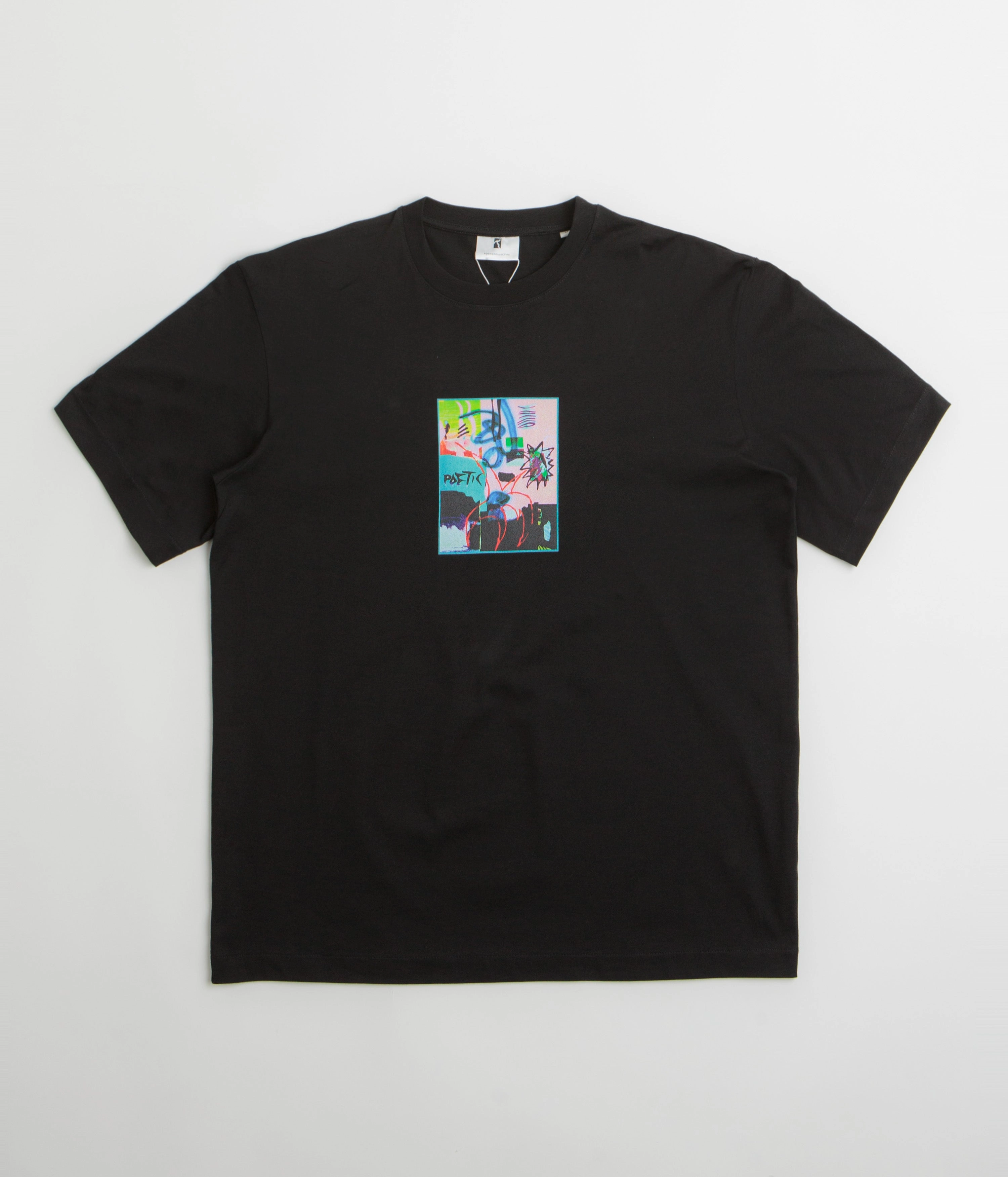 Poetic Collective 80s T-Shirt - Black Spandex Enhanced Elasticity
