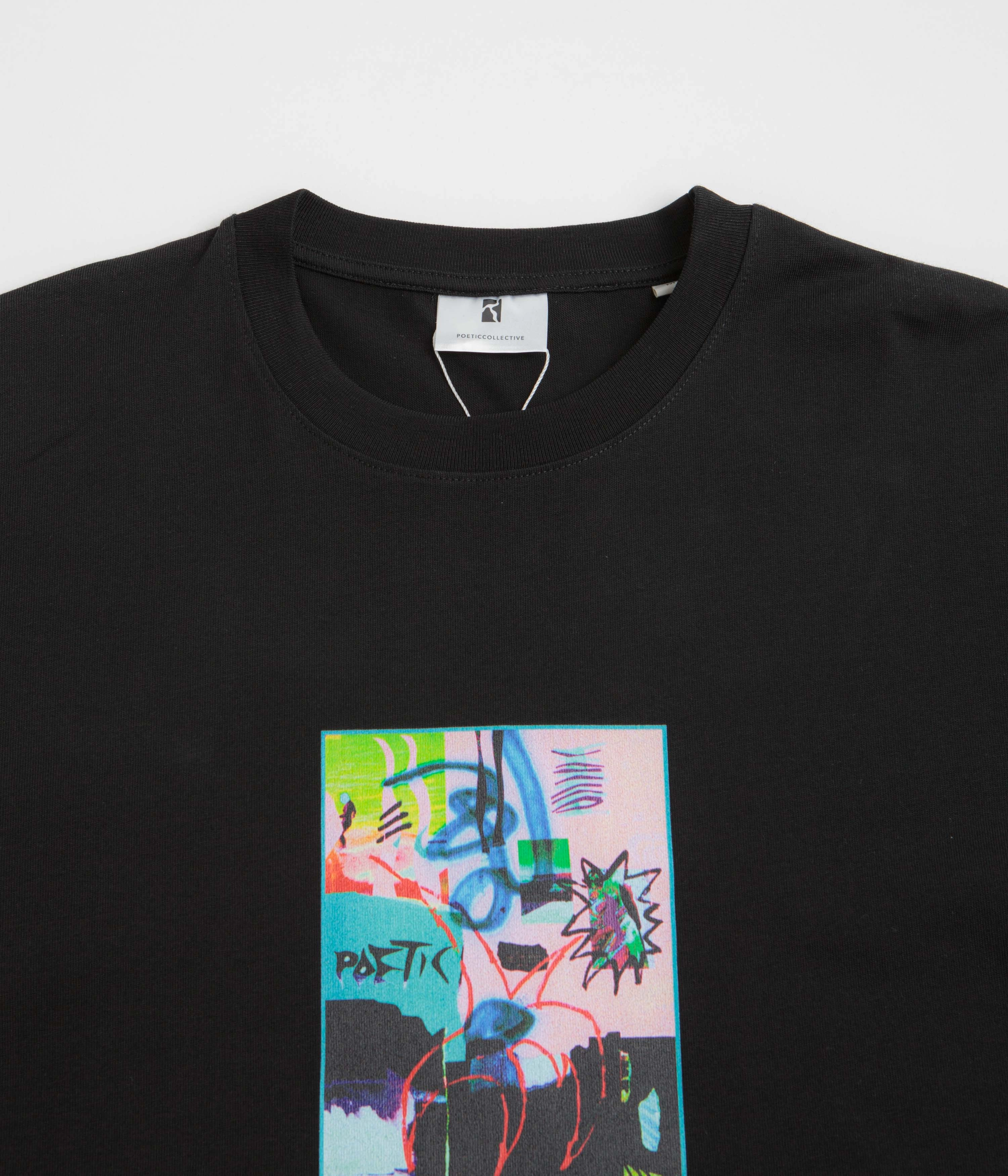 Active Wear Elderly Comfort Poetic Collective 80s T-Shirt - Black