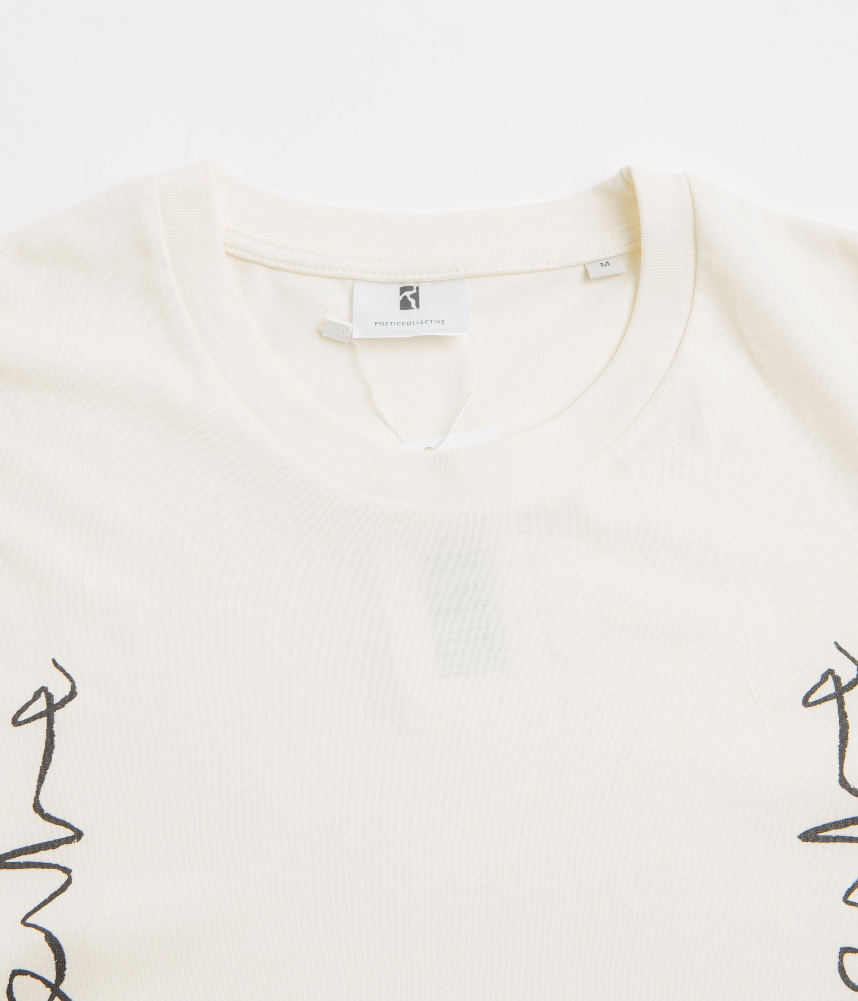 Poetic Collective Crayon Chain T-Shirt - Ivory Casual Comfort Layer waterproof