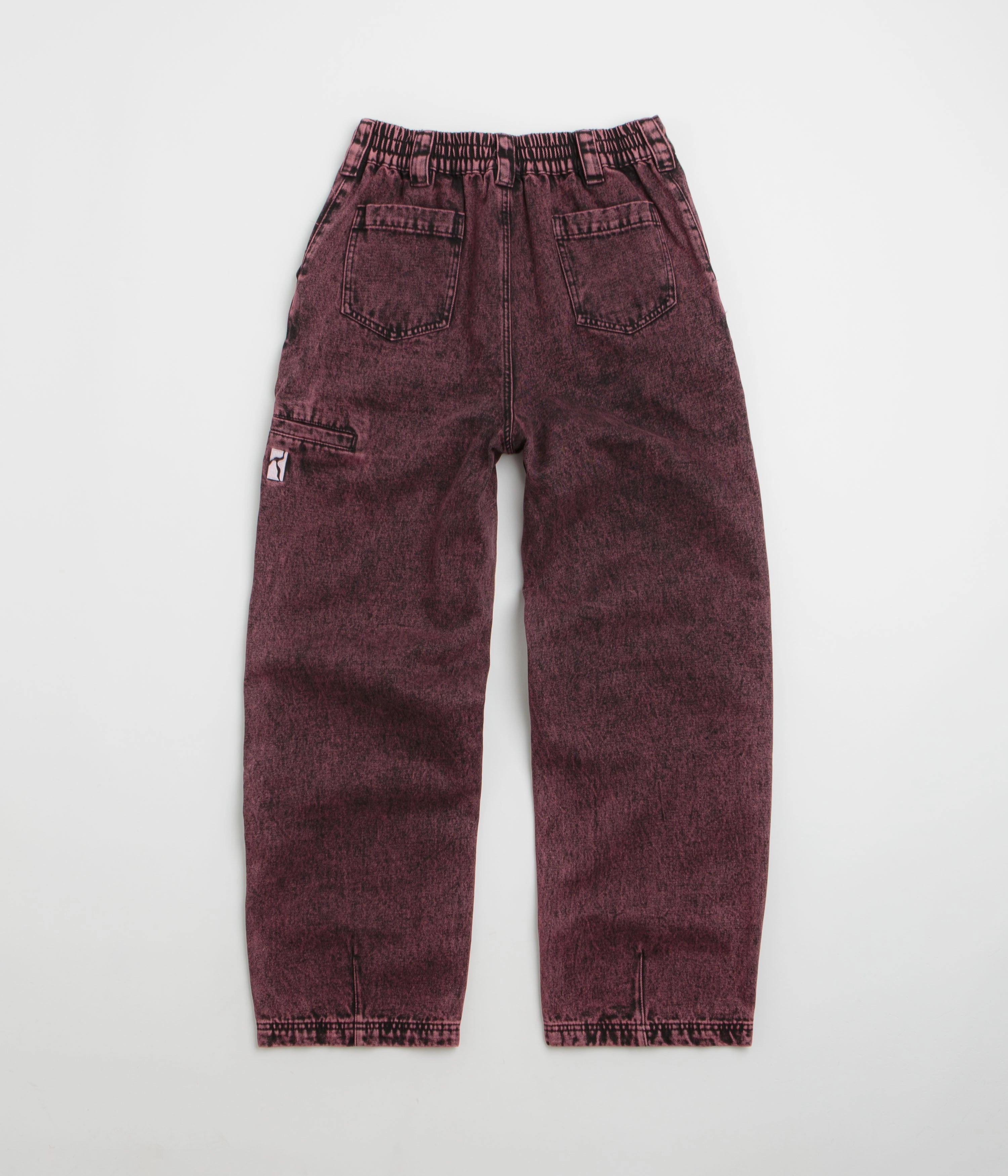Sport Friendly Relaxed Lines Poetic Collective Denim Balloon Pants - Red Acid Wash
