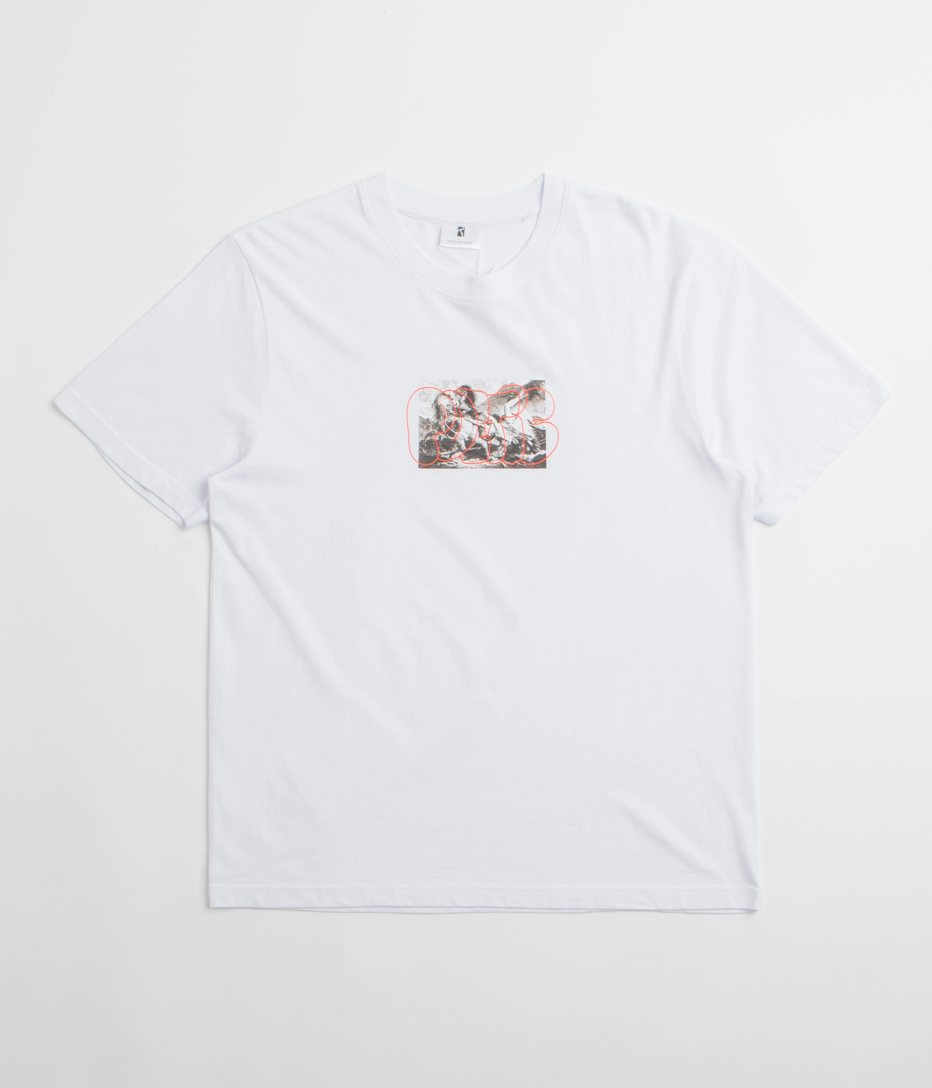Poetic Collective Horses T-Shirt - White NonRestrictive Cut Perfect Comfort
