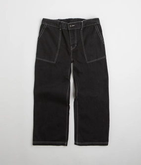 Poetic Collective Painter Pants - Black Denim / White Seams Functional Ease Moisture Wicking Technology