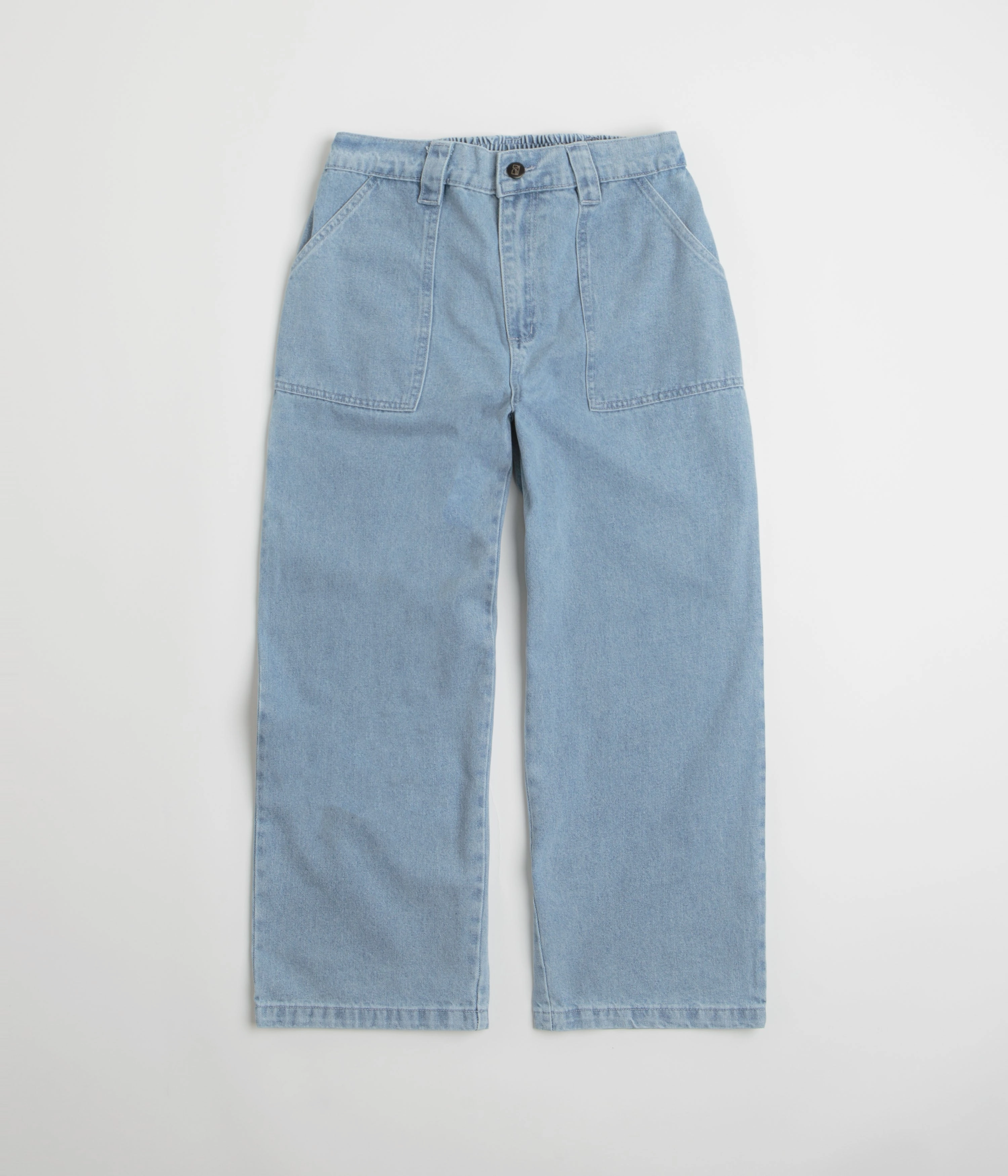 Poetic Collective Painter Pants - Light Blue Denim Smooth Fabric